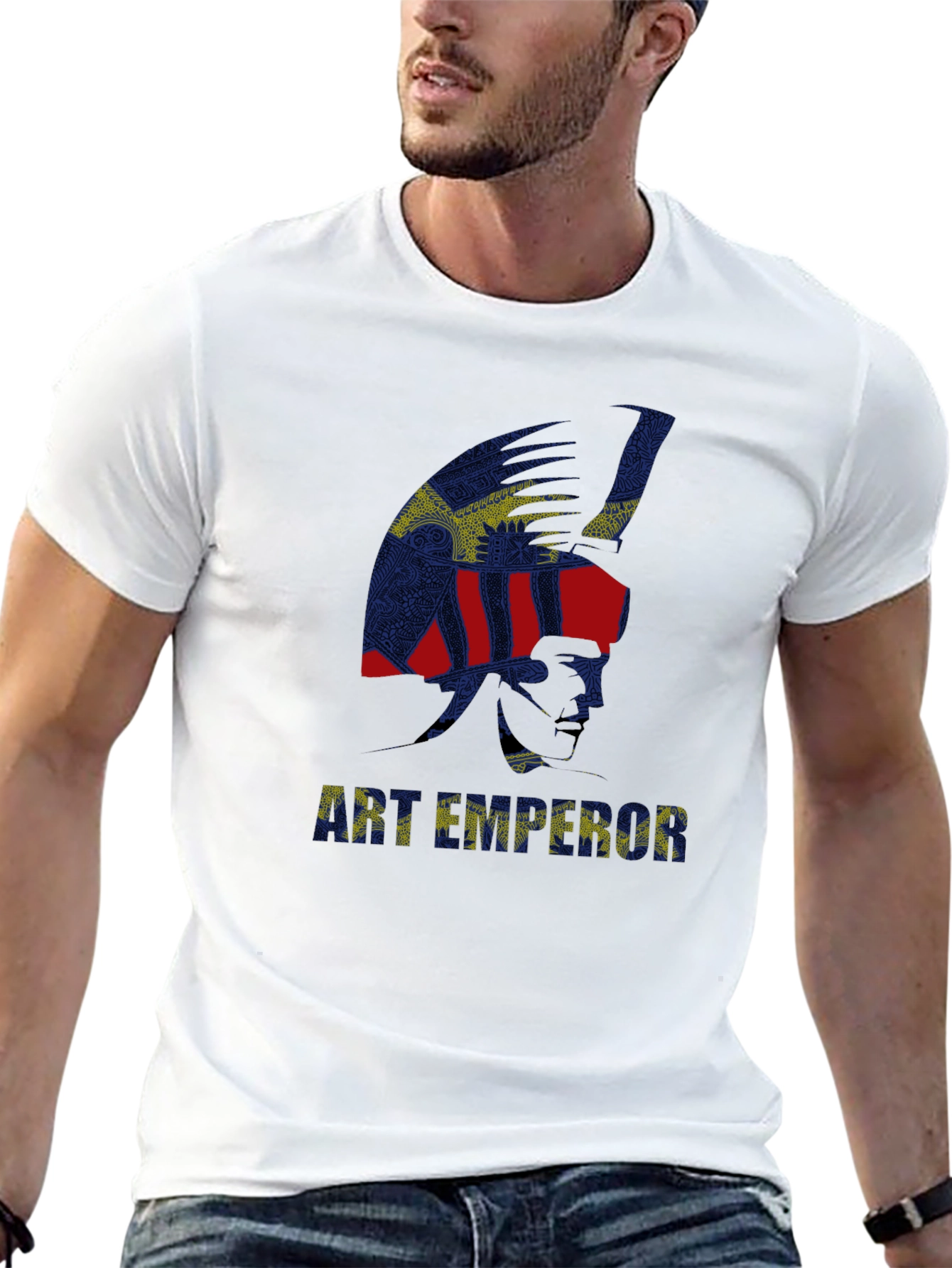 Art Emperor Graphic Tee - Black Cotton T-Shirt