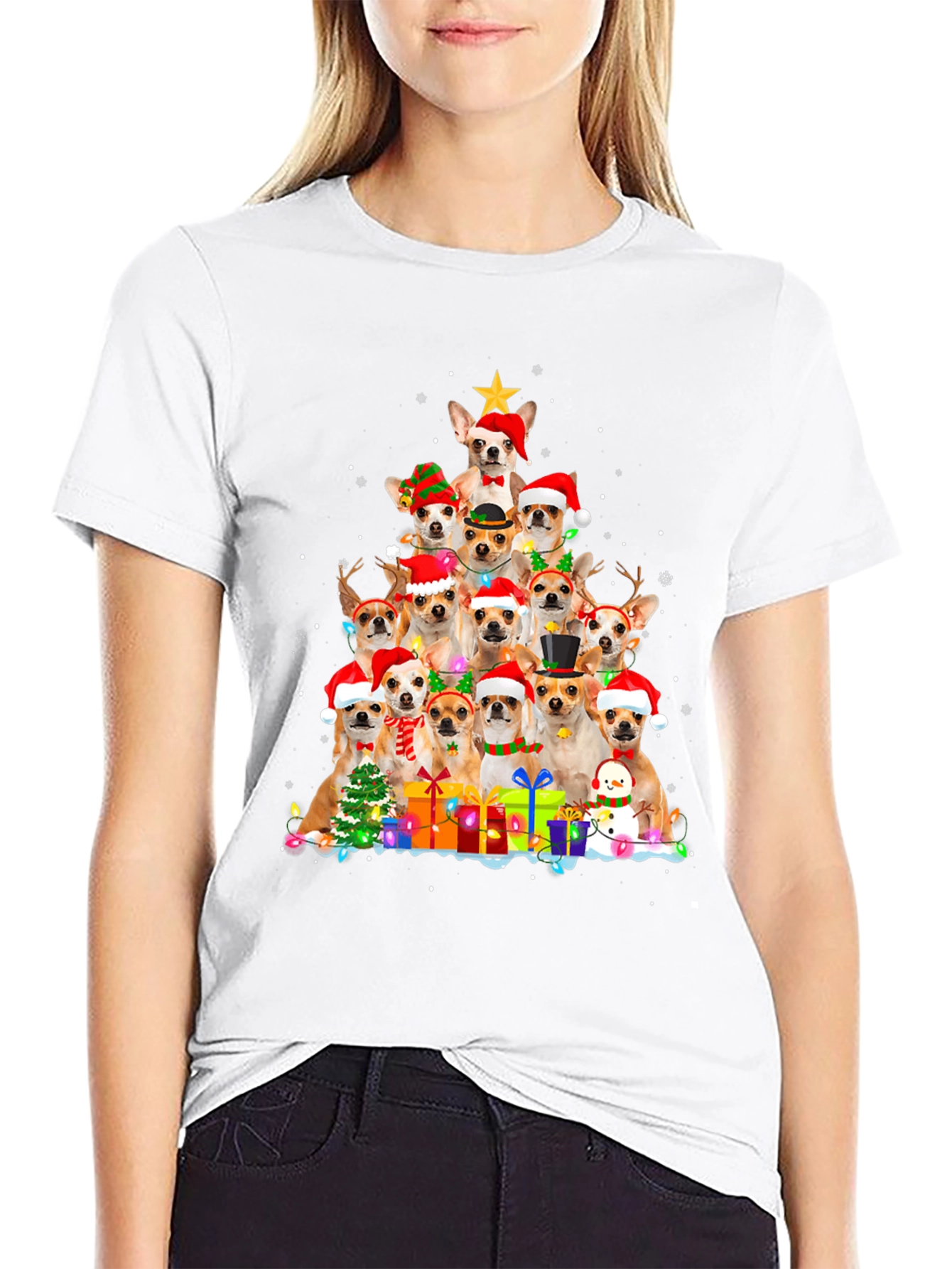 Chihuahua Christmas Tree T-Shirt - Festive Holiday Wear