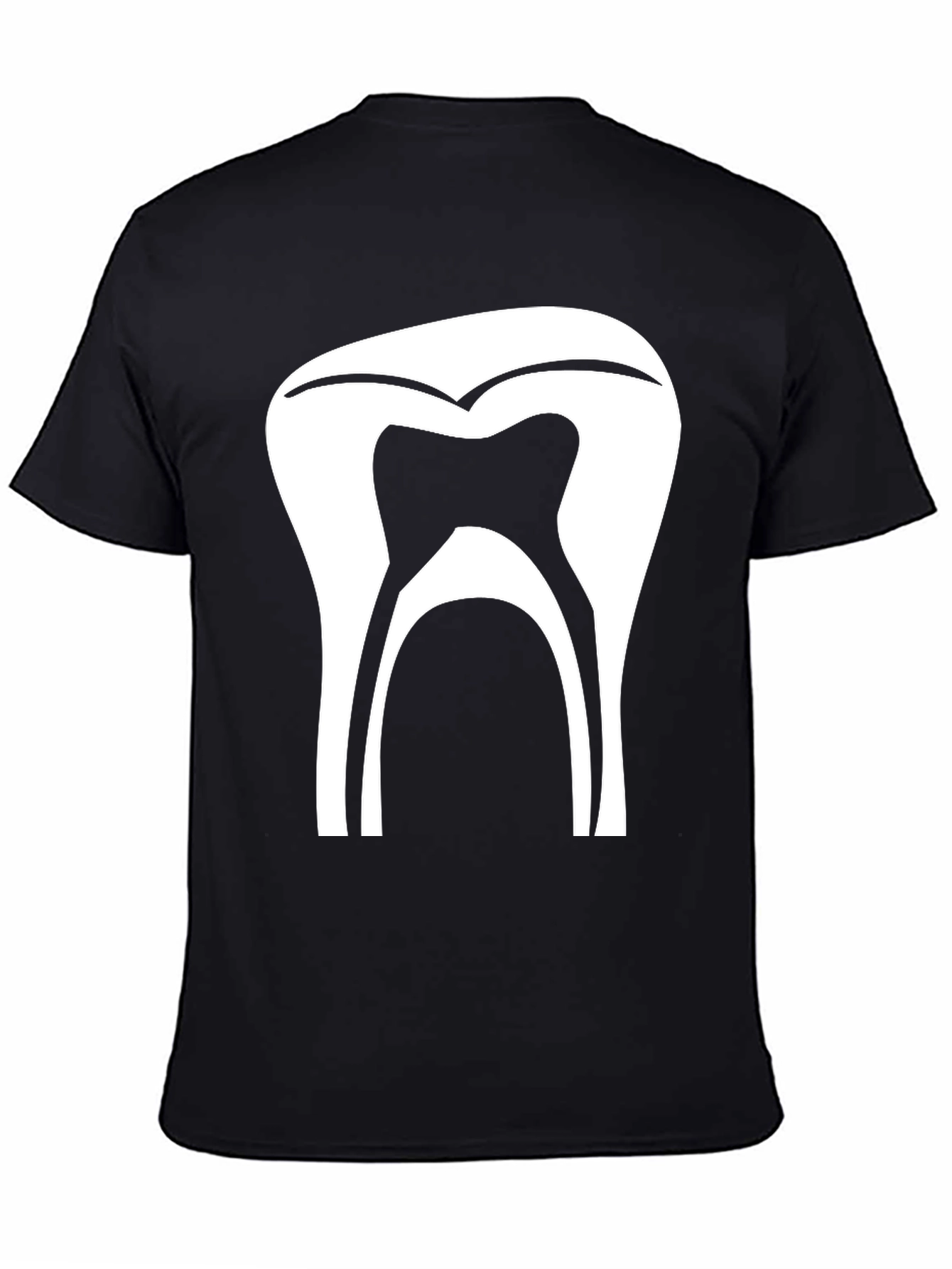 Dental Tooth Graphic Tee - Black Cotton Comfort