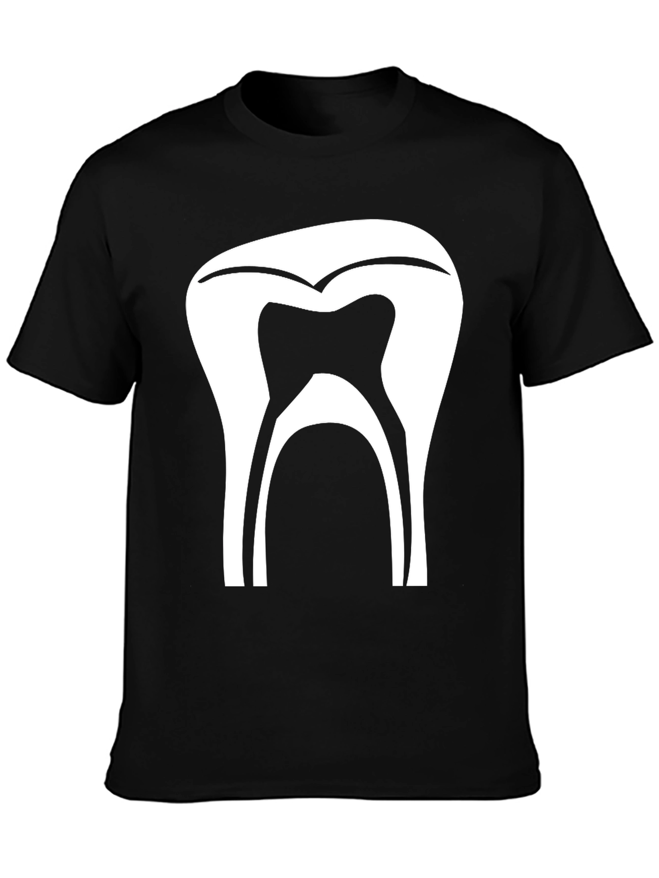 Dental Tooth Graphic Tee - Black Cotton Comfort