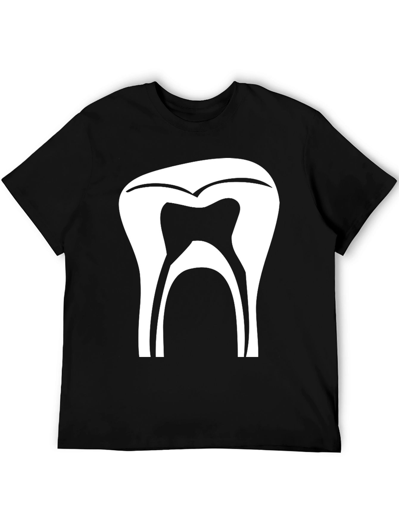 Dental Tooth Graphic Tee - Black Cotton Comfort