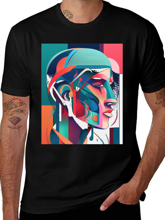Abstract Portrait Graphic Tee