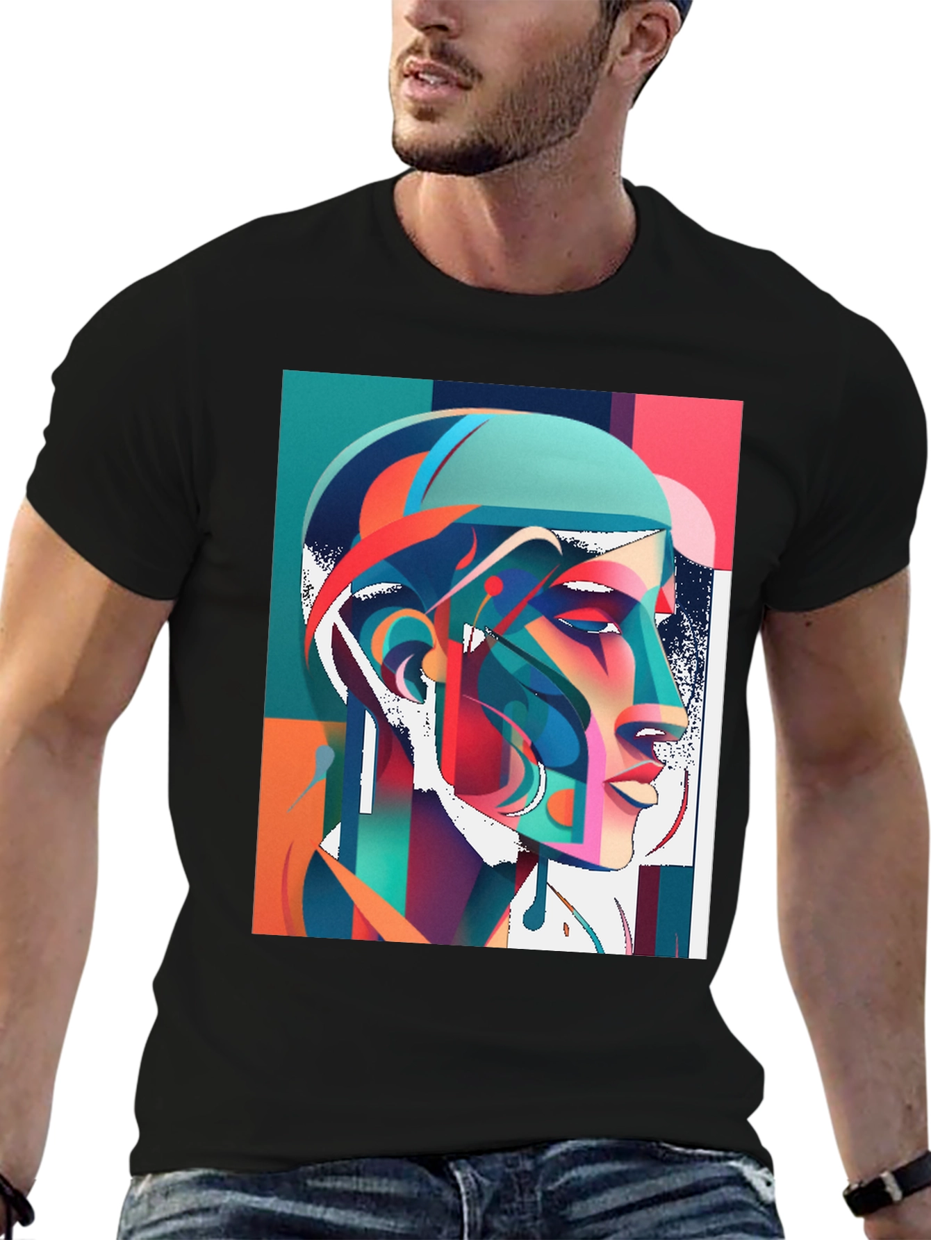 Abstract Portrait Graphic Tee