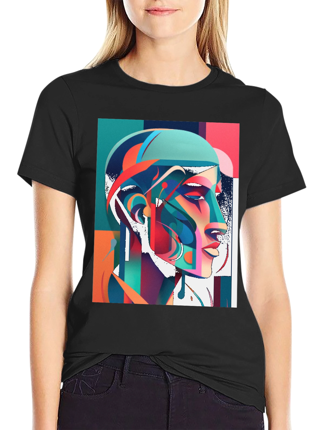 Abstract Portrait Graphic Tee