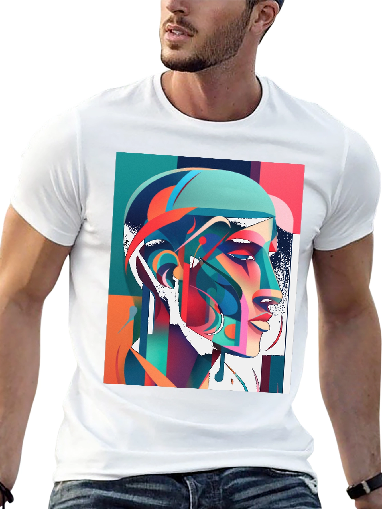 Abstract Portrait Graphic Tee
