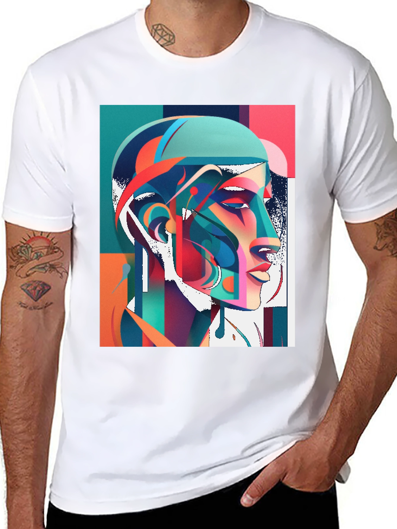 Abstract Portrait Graphic Tee
