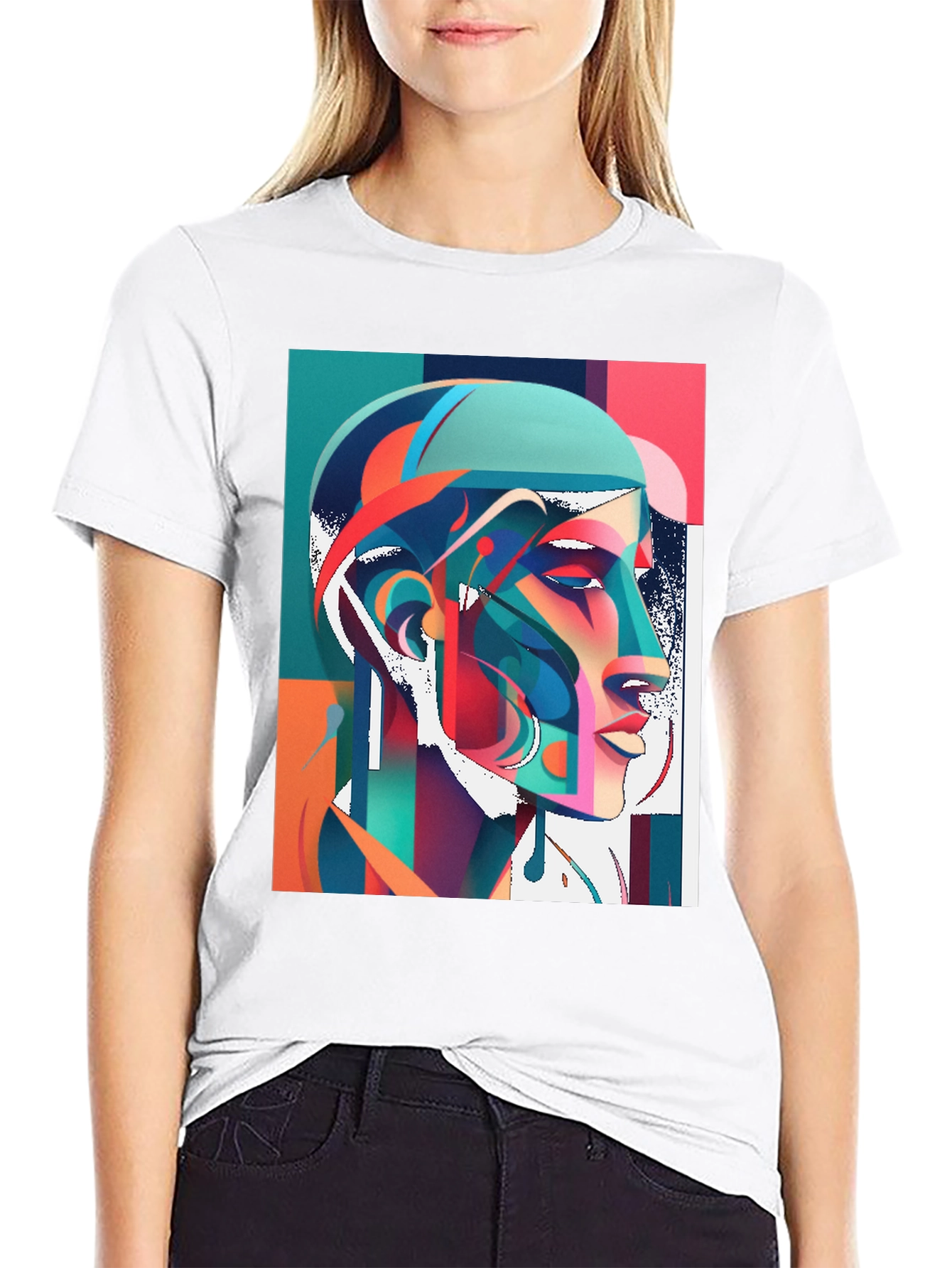 Abstract Portrait Graphic Tee