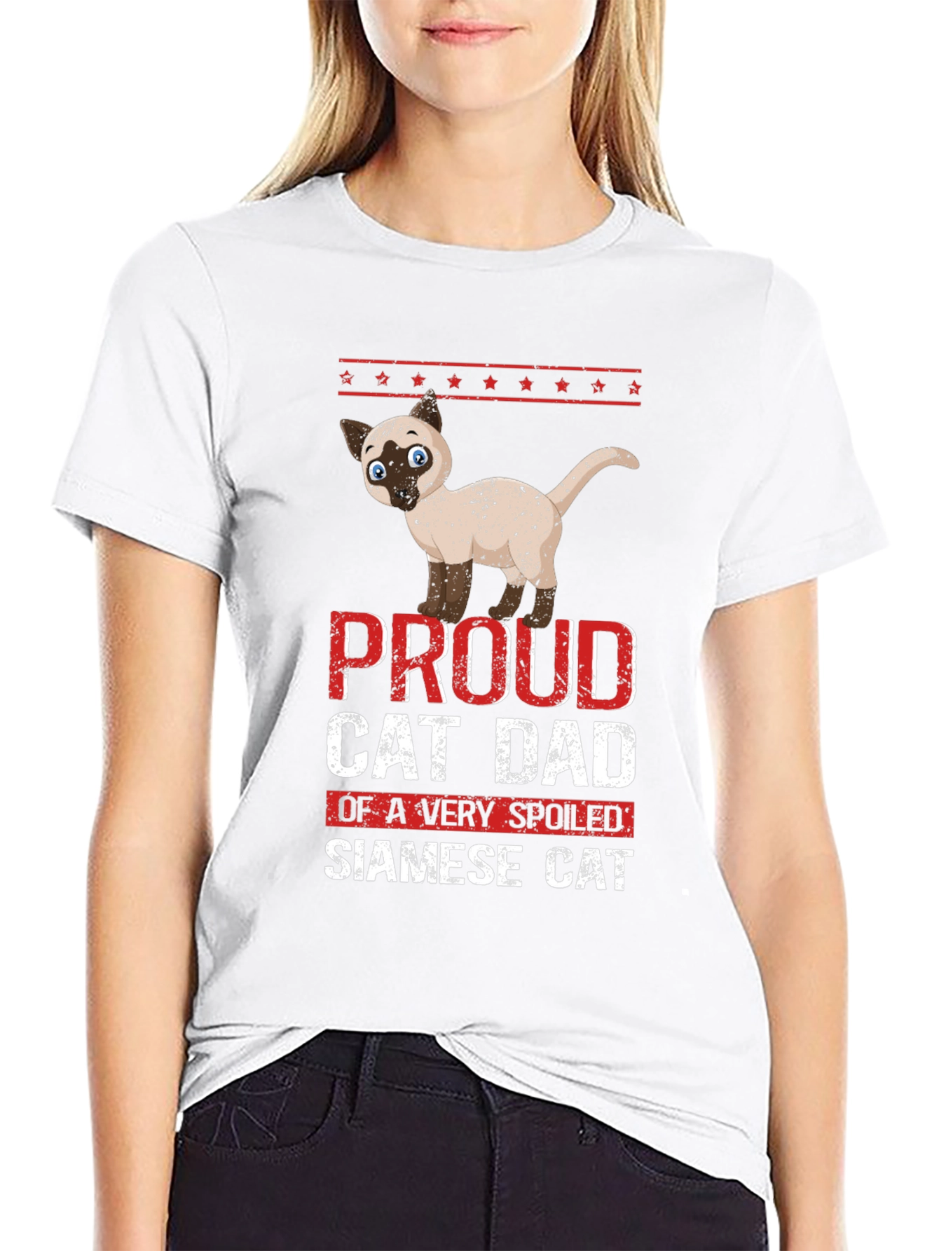 Proud Cat Dad Siamese Cat T-Shirt
