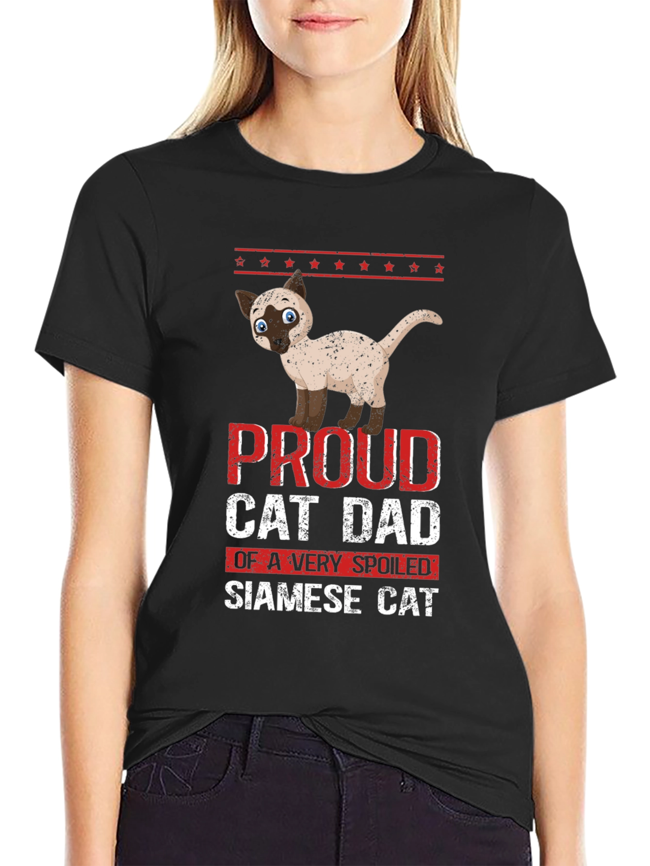 Proud Cat Dad Siamese Cat T-Shirt