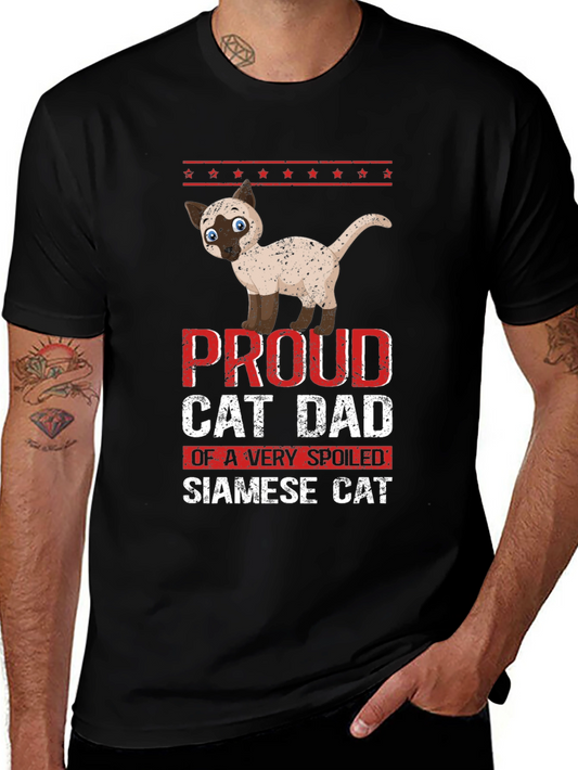 Proud Cat Dad Siamese Cat T-Shirt