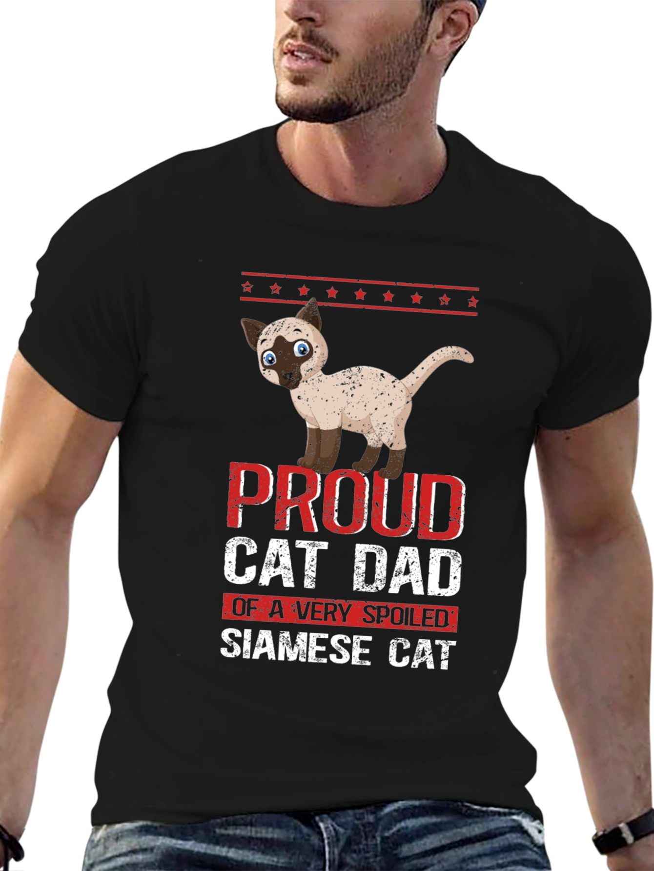 Proud Cat Dad Siamese Cat T-Shirt