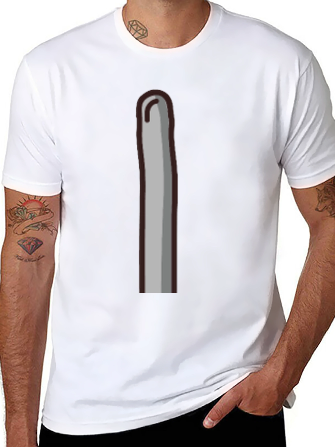 Funny Crochet Hook Graphic T-Shirt - Unique Design
