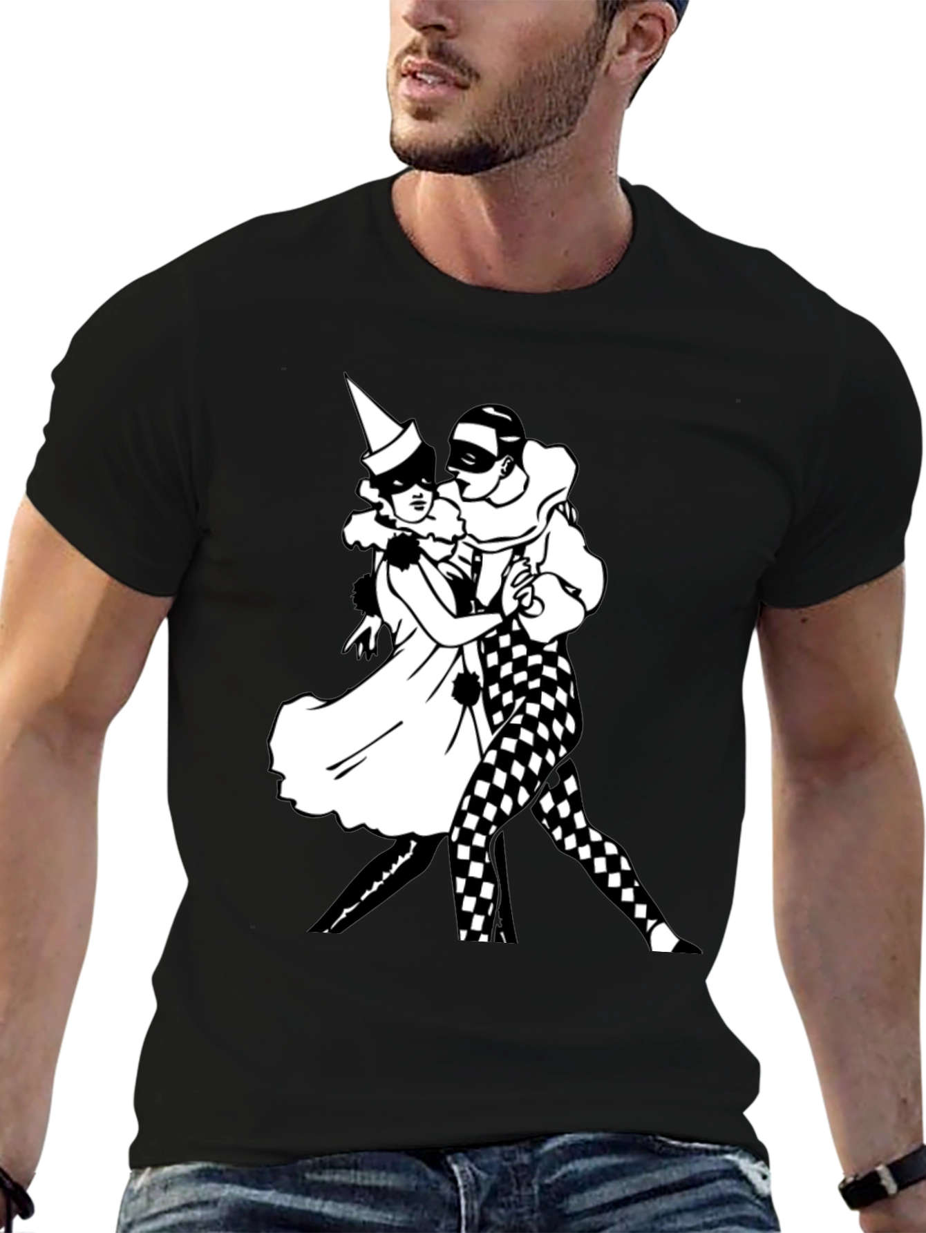 Dancing Masquerade T-Shirt - Black Graphic Tee
