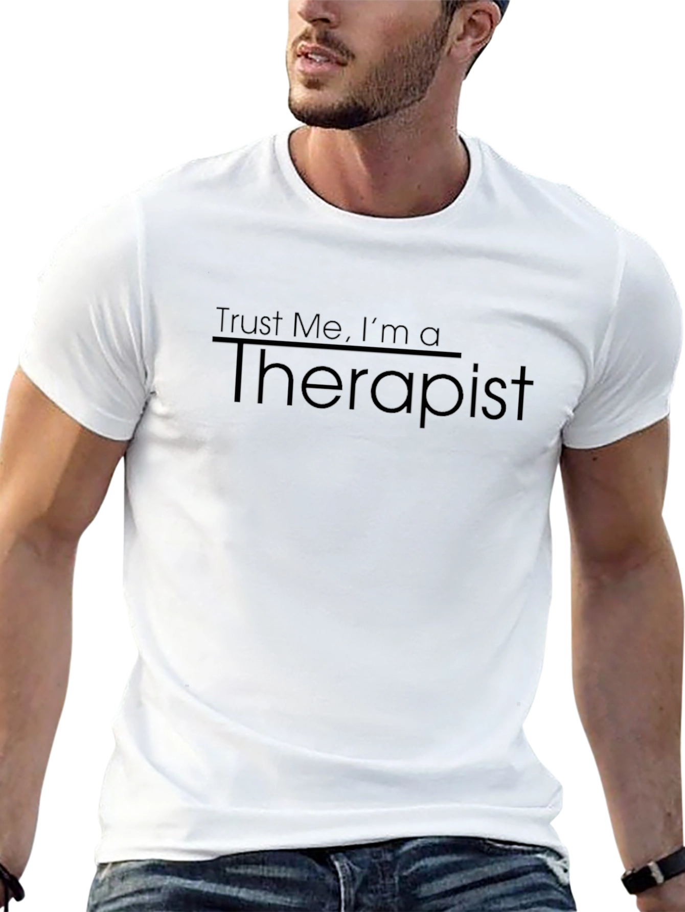 Trust Me Im A Therapist T-Shirt - Black