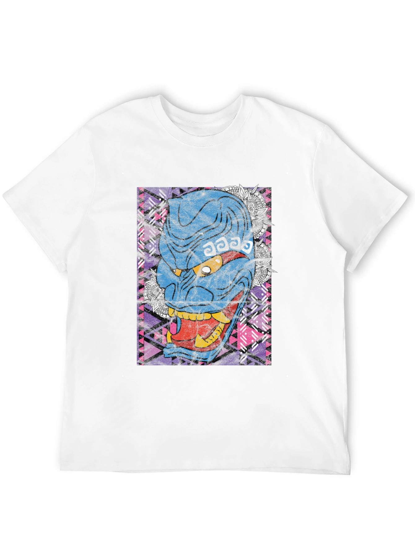 Hannya Mask Graphic Tee - Japanese Oni Demon Design