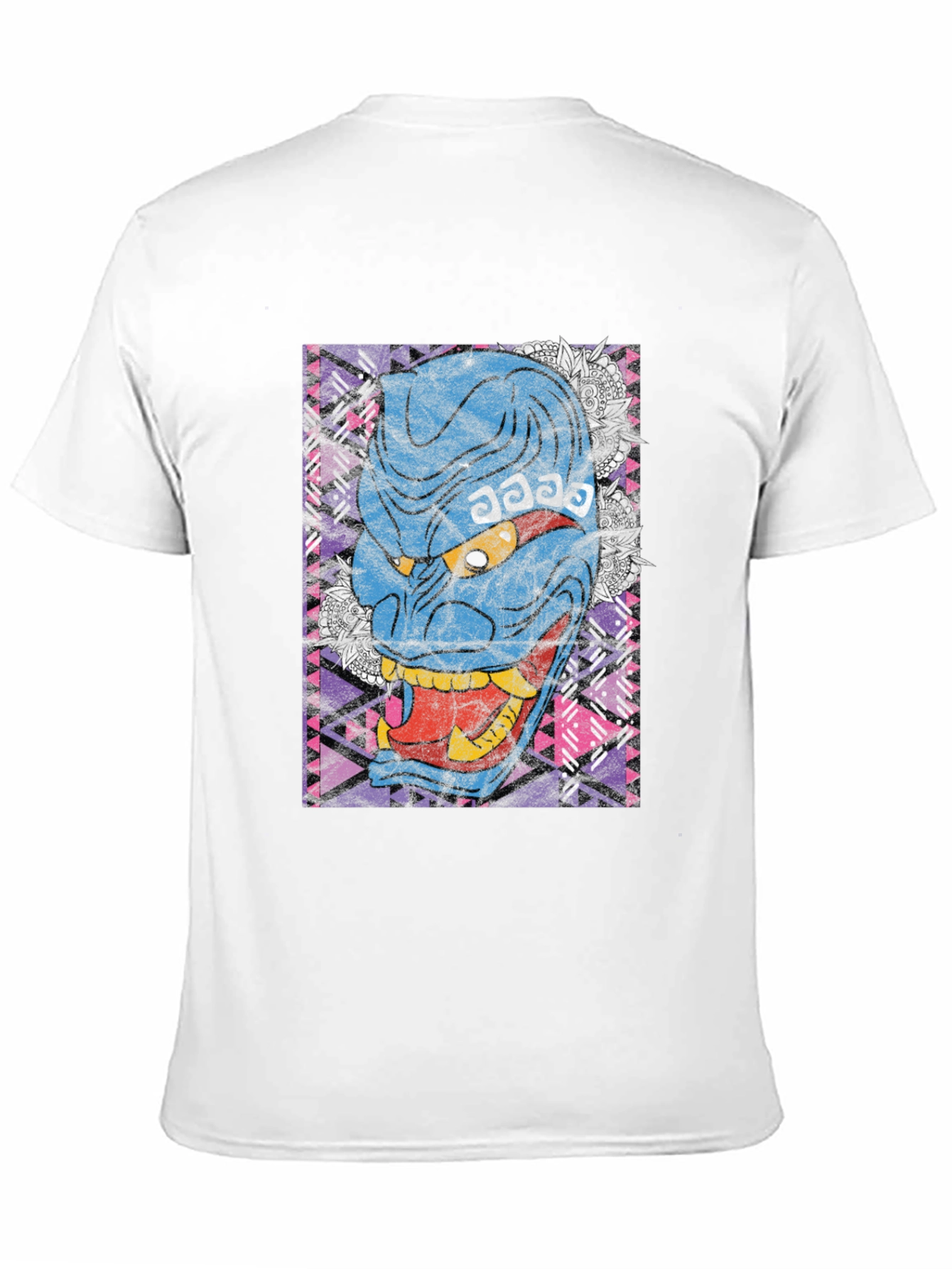 Hannya Mask Graphic Tee - Japanese Oni Demon Design