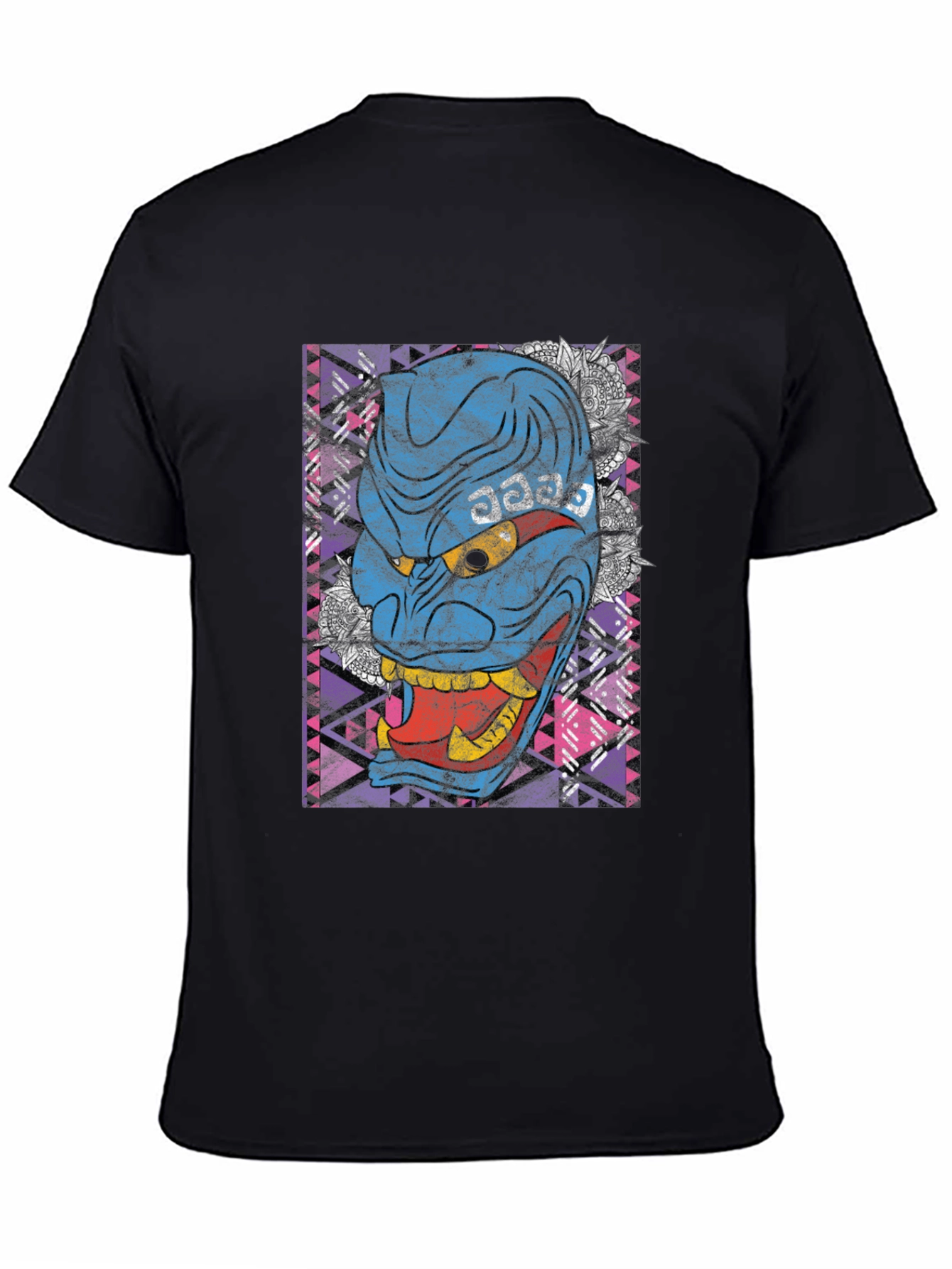 Hannya Mask Graphic Tee - Japanese Oni Demon Design