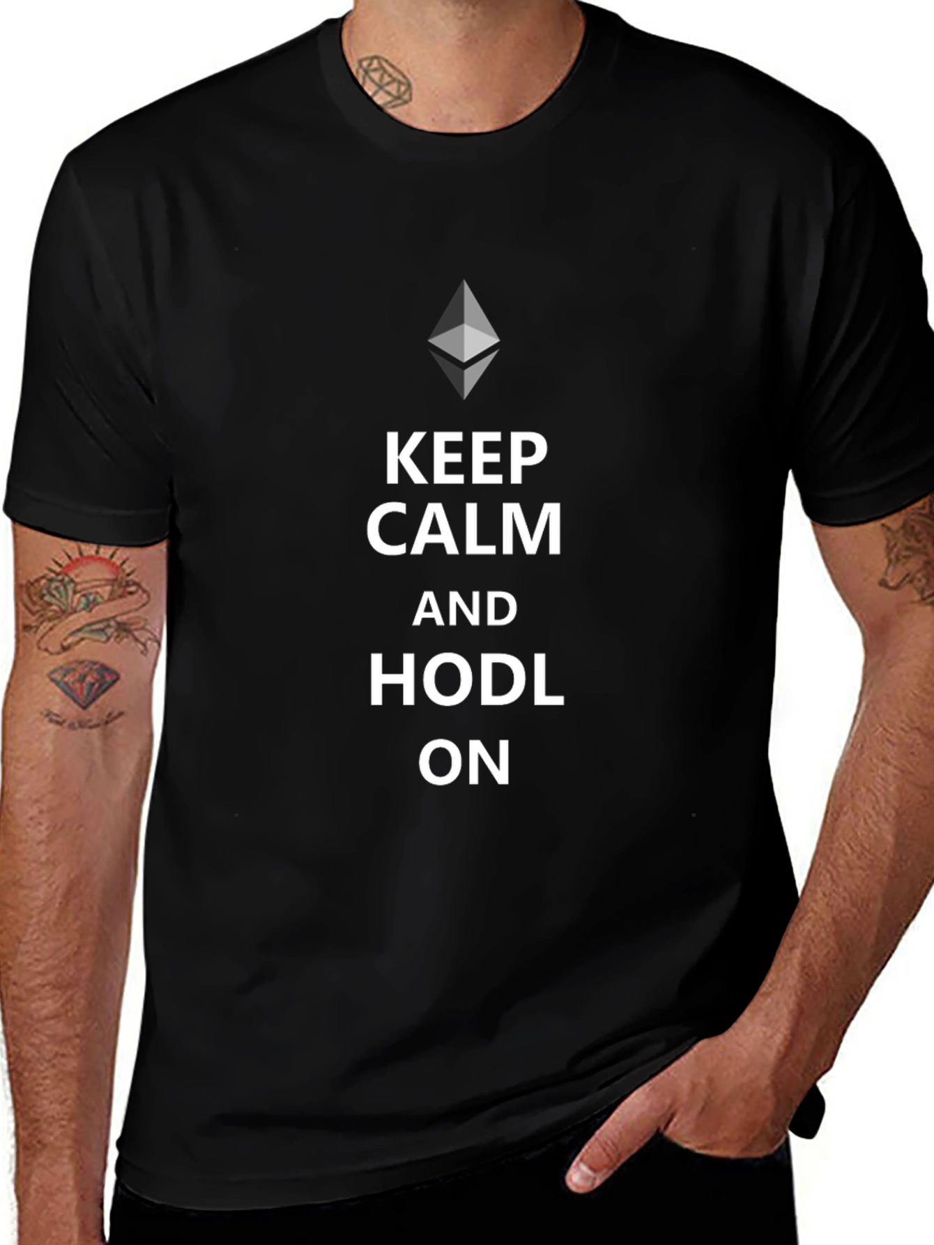 Keep Calm and HODL On Crypto T-Shirt