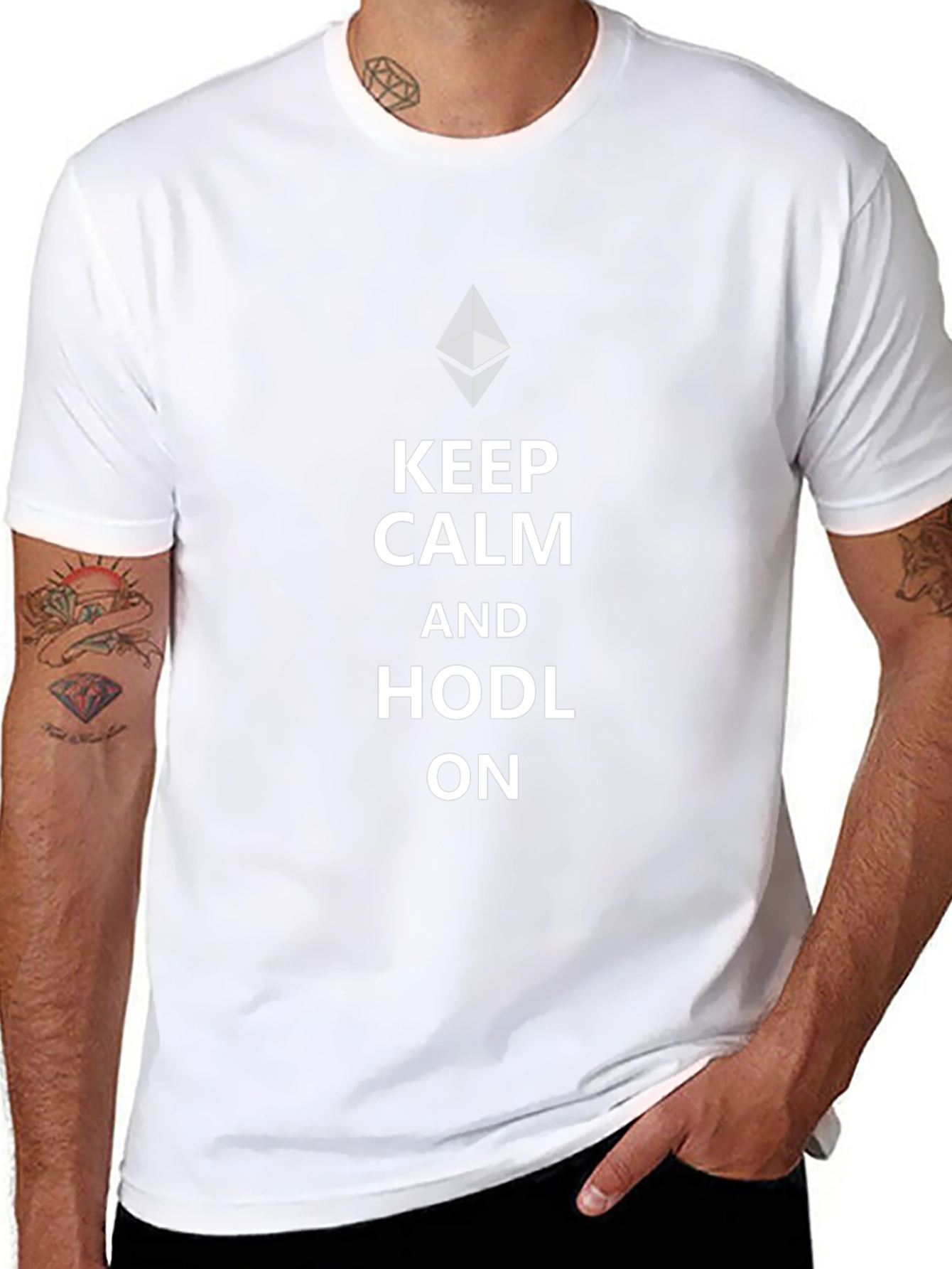 Keep Calm and HODL On Crypto T-Shirt