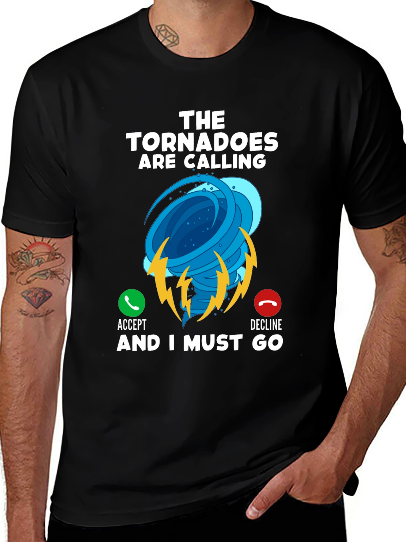 Tornado Calling Black T-Shirt