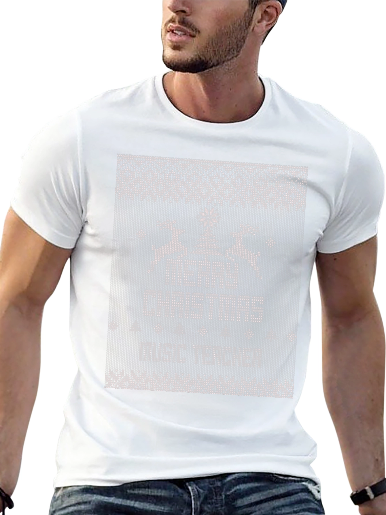 Merry Christmas Music Teacher Ugly Sweater T-Shirt