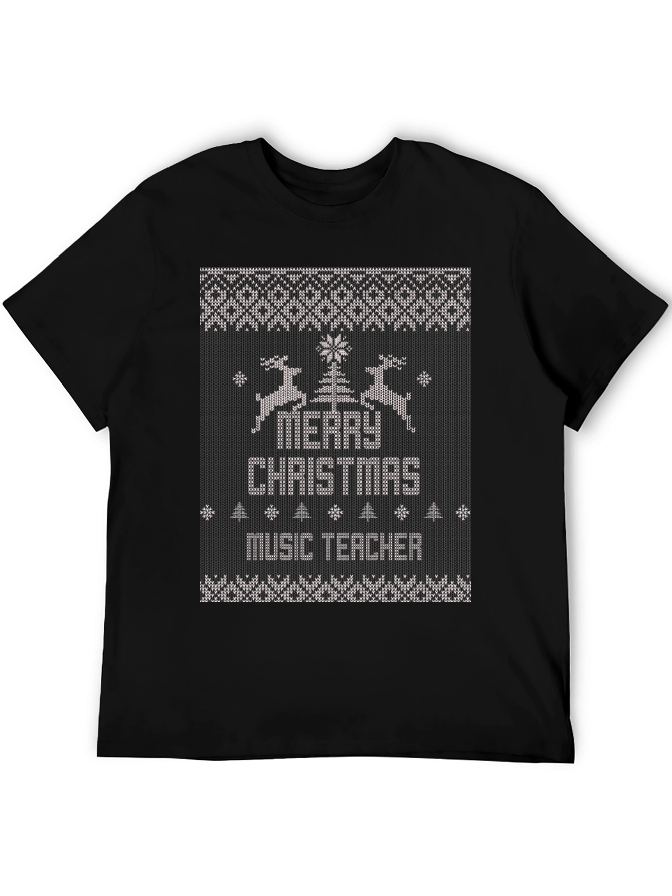 Merry Christmas Music Teacher Ugly Sweater T-Shirt