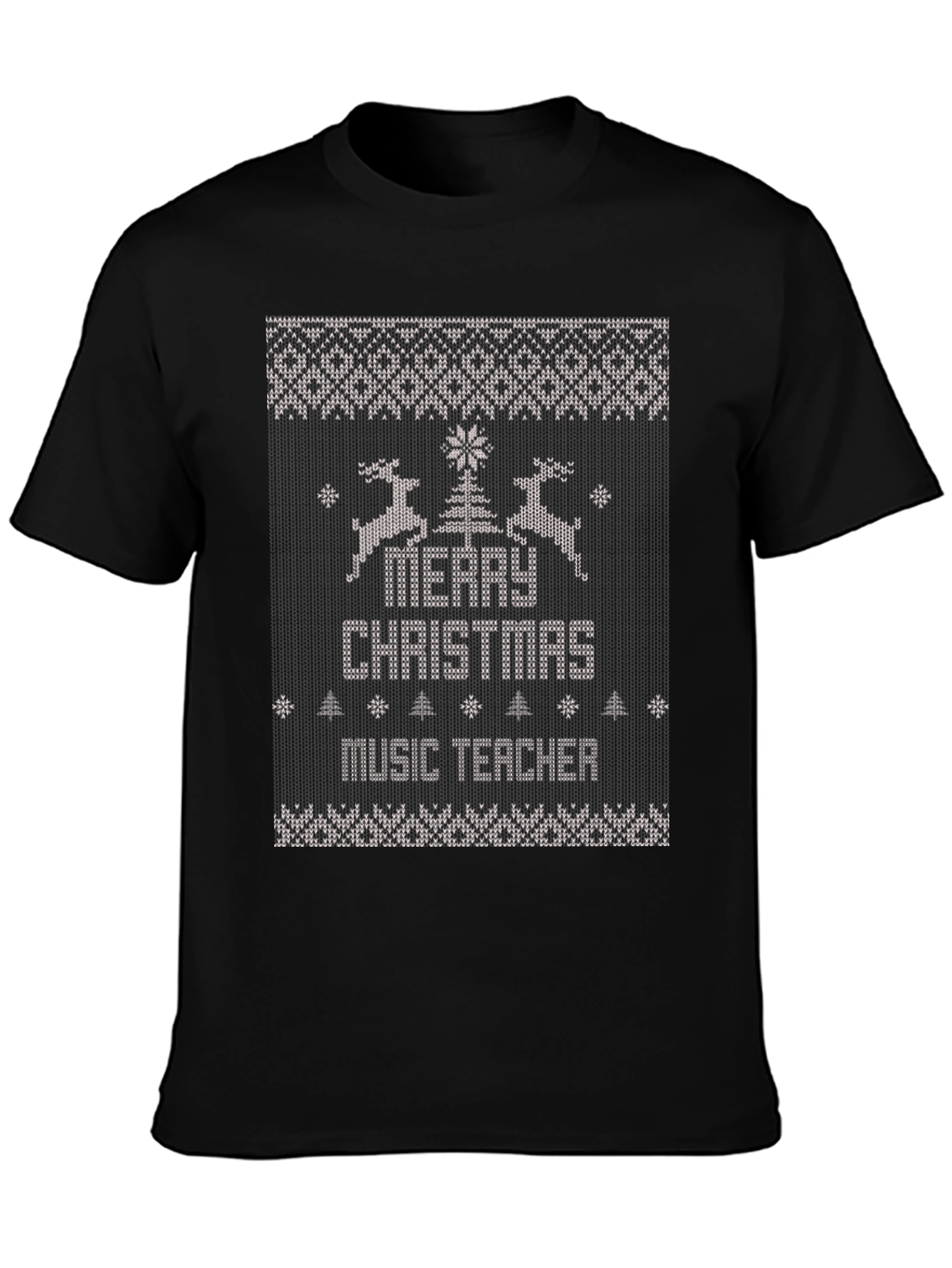 Merry Christmas Music Teacher Ugly Sweater T-Shirt
