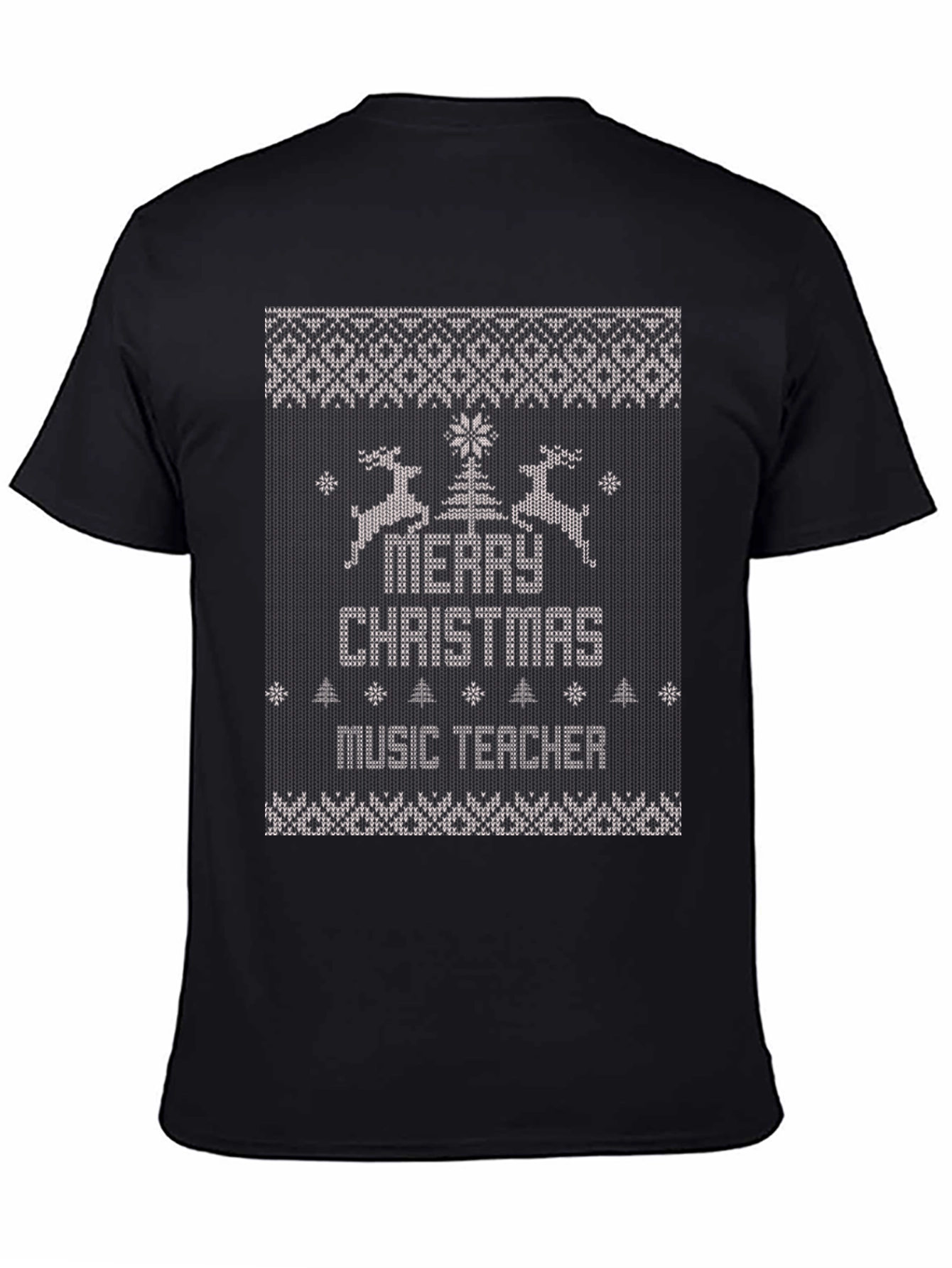Merry Christmas Music Teacher Ugly Sweater T-Shirt