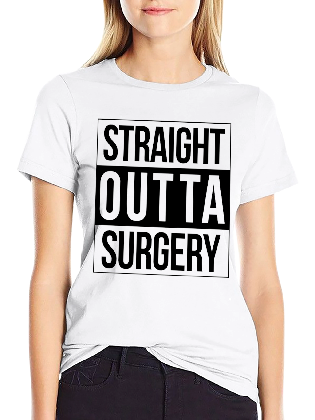 Straight Outta Surgery Black T-Shirt