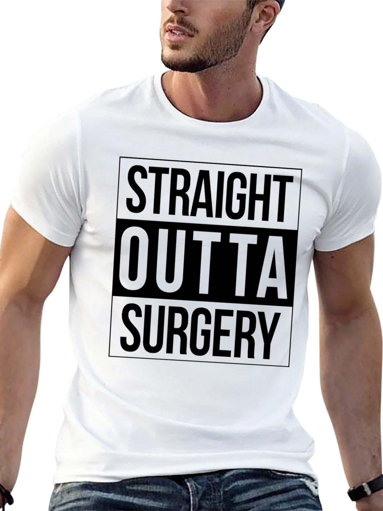 Straight Outta Surgery Black T-Shirt