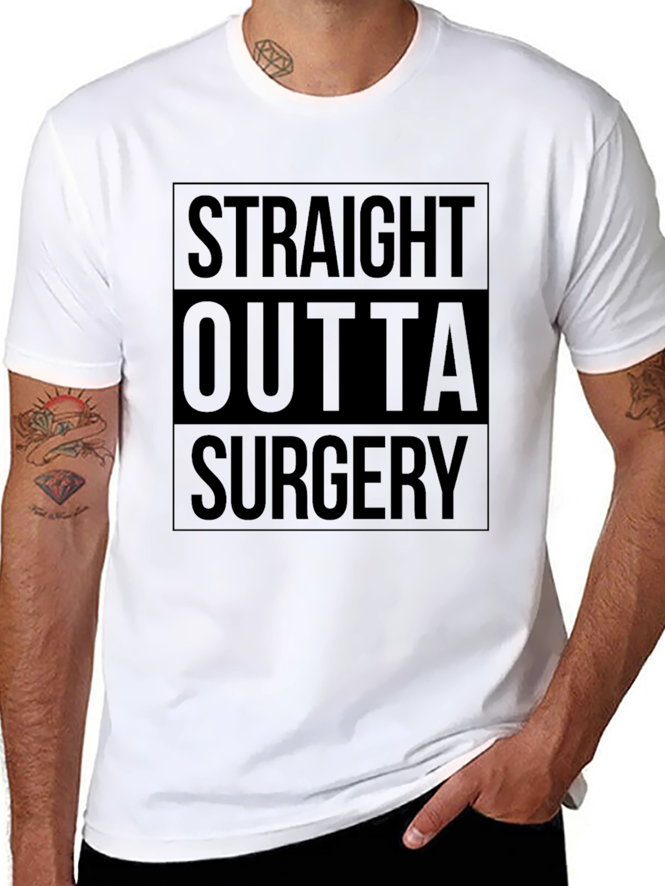 Straight Outta Surgery Black T-Shirt
