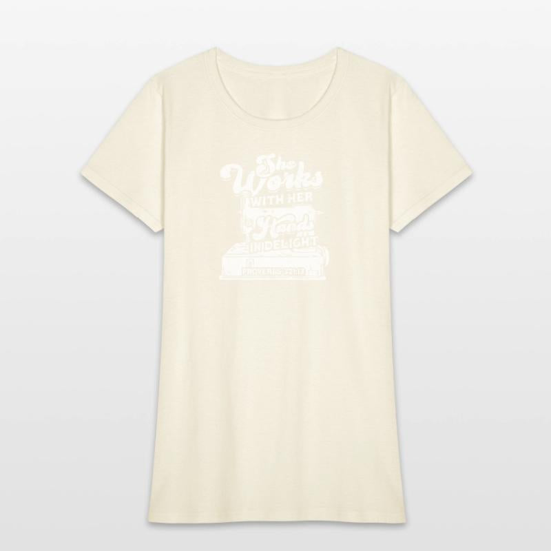 She works with her hands in delight Proverbs