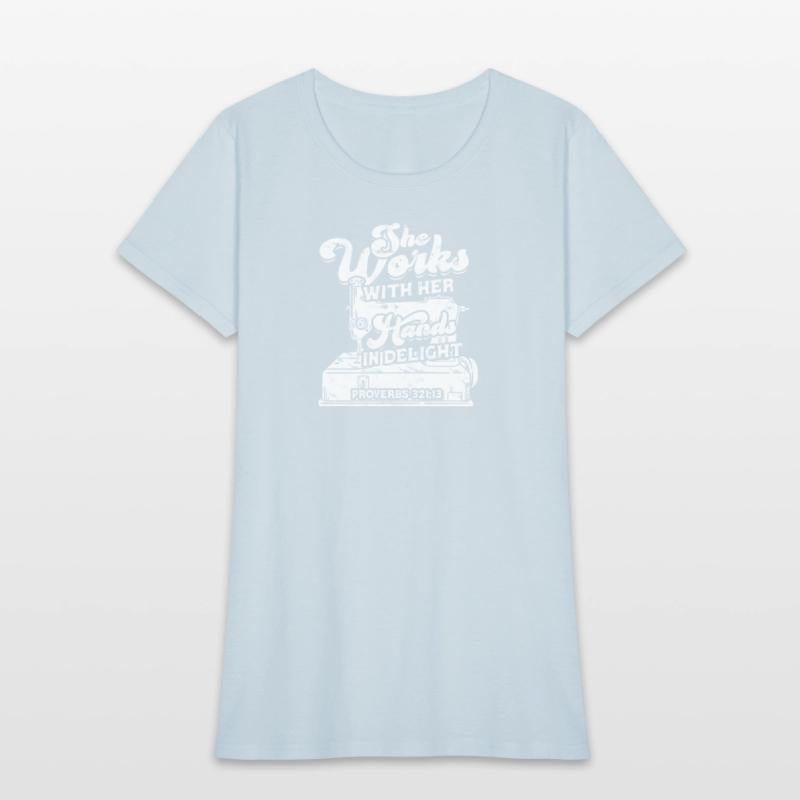 She works with her hands in delight Proverbs