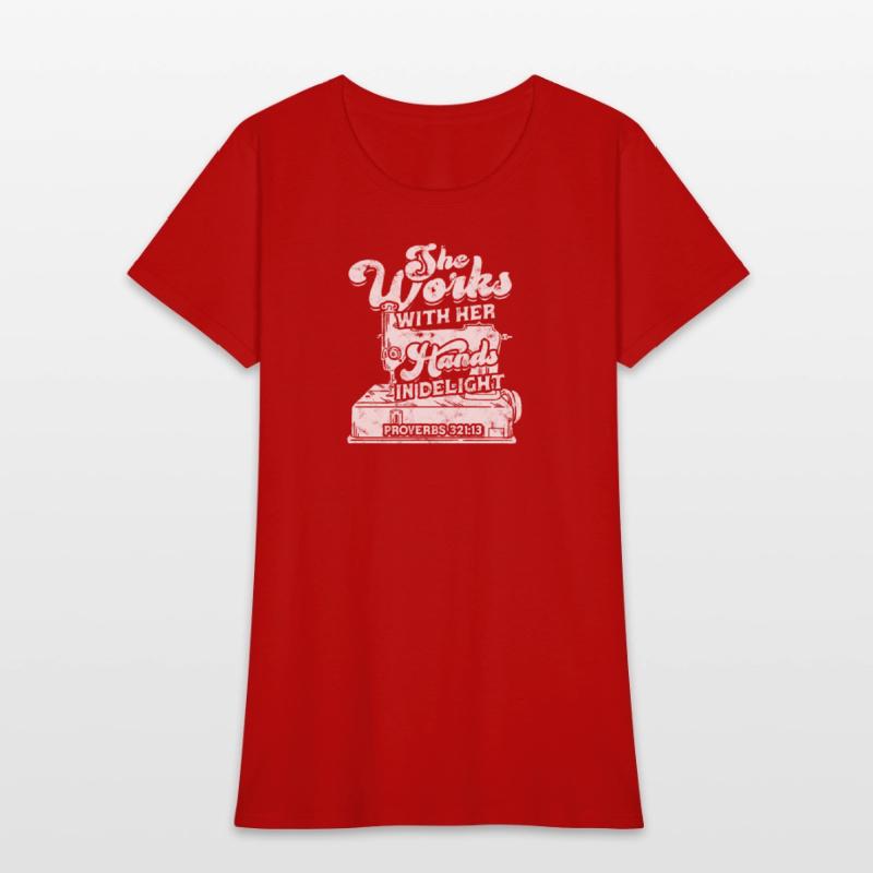 She works with her hands in delight Proverbs