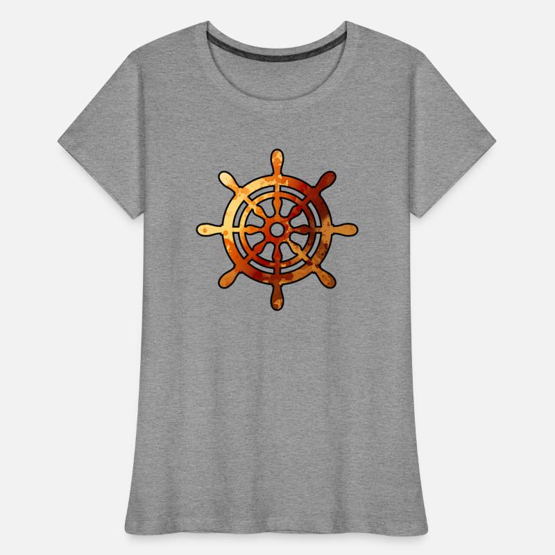 Ship Wheel yellow watercolor