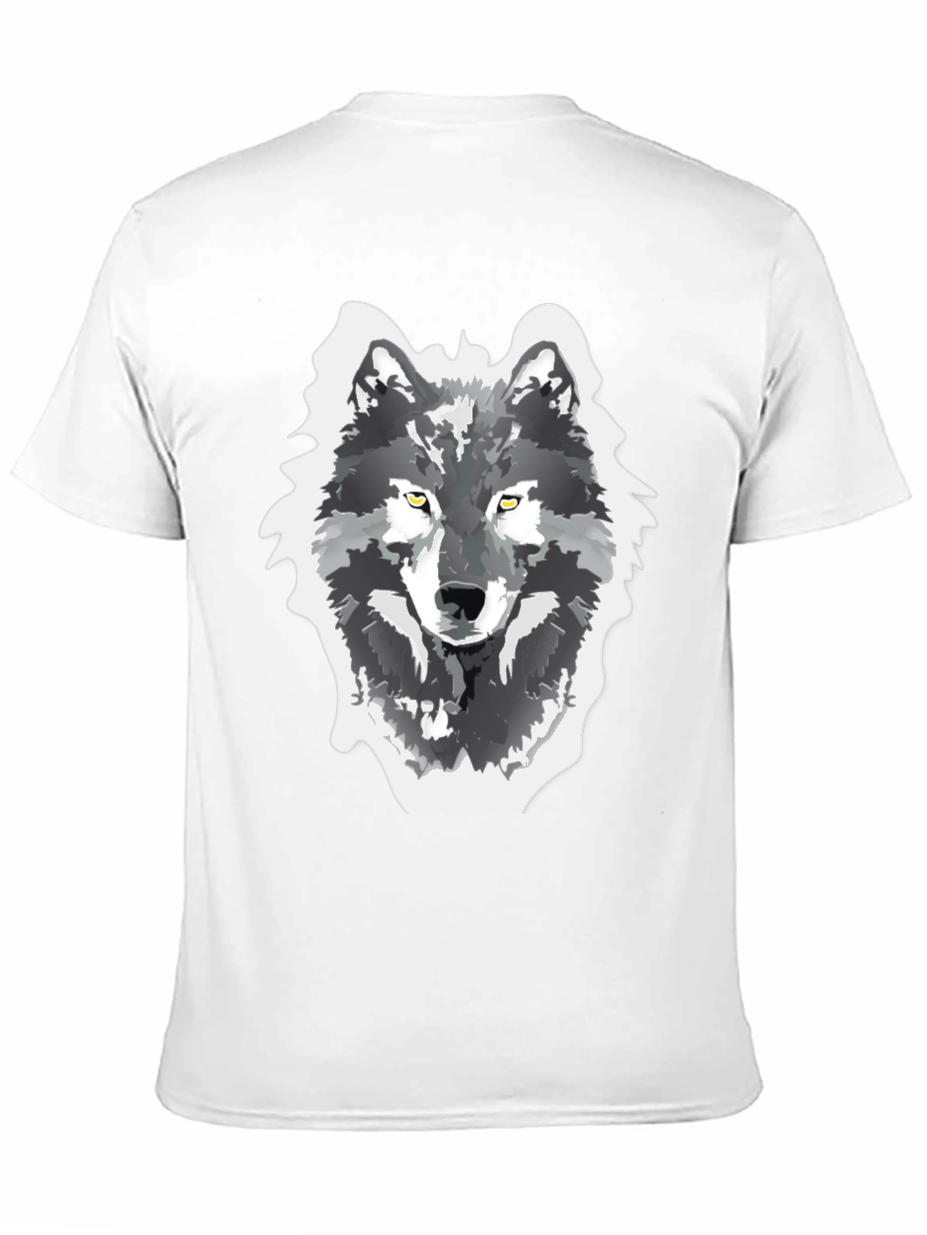 Wolf Graphic Print T-Shirt - Mens Black Tee