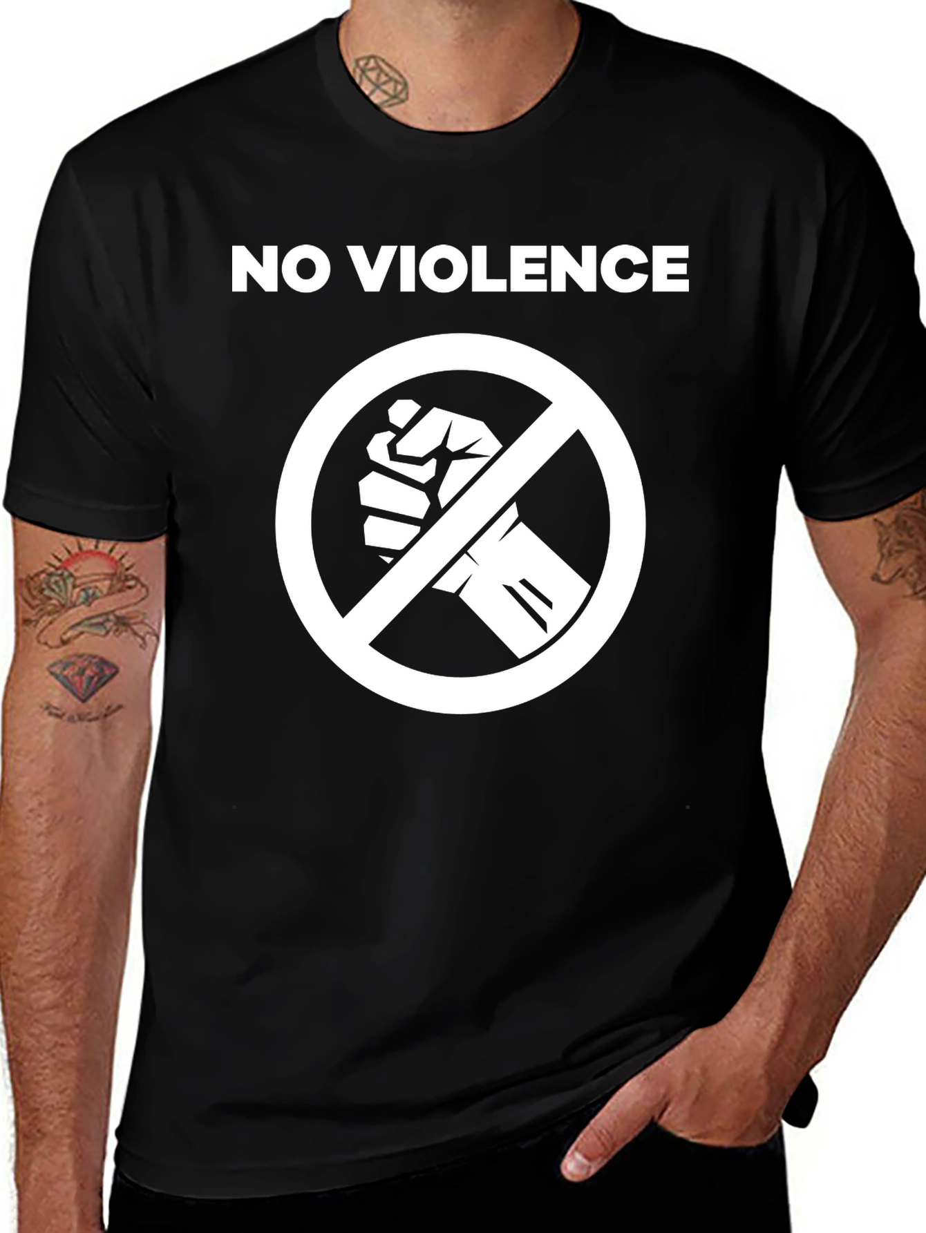No Violence T-Shirt Anti-Violence Design