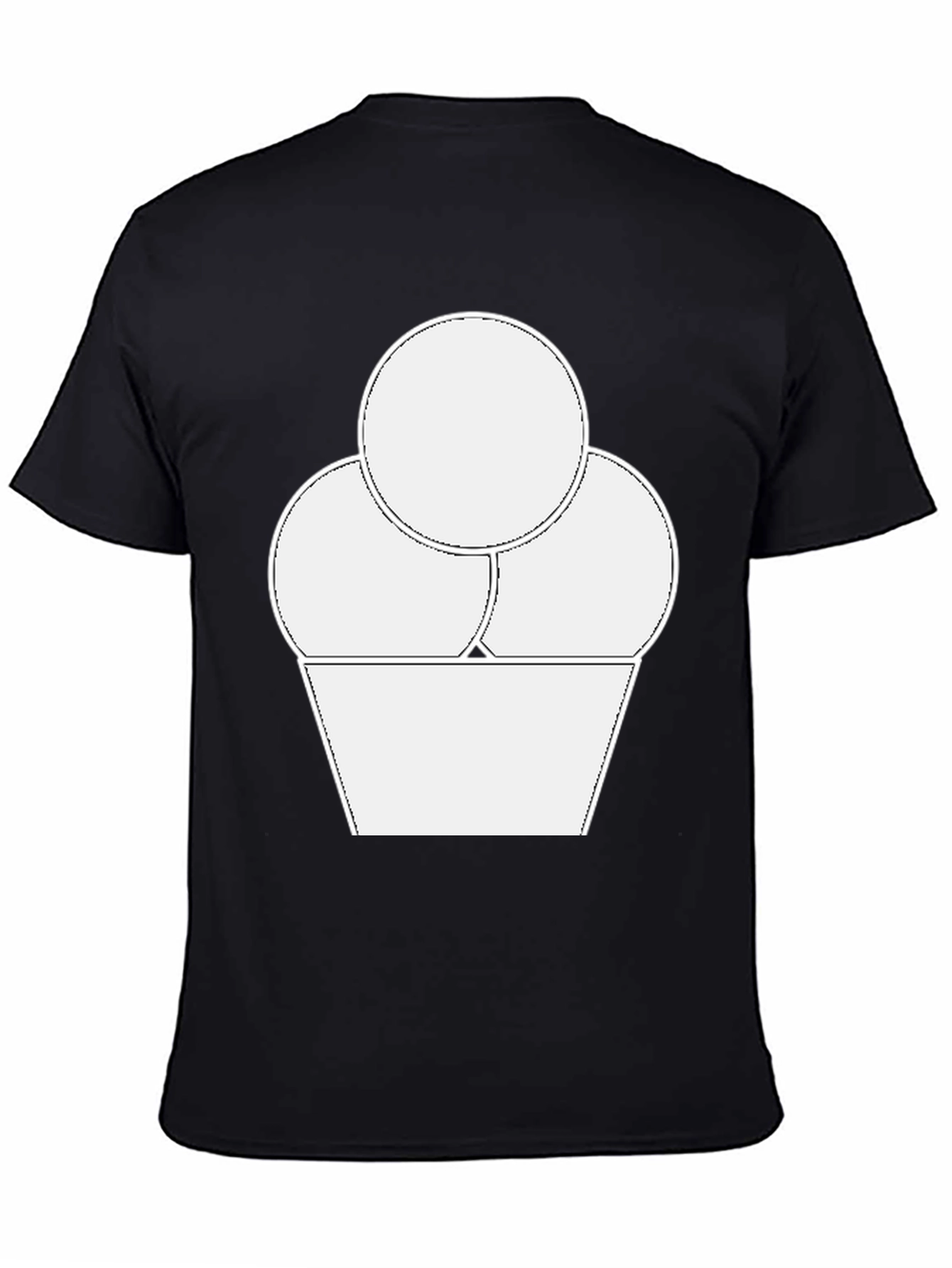 Ice Cream Graphic Tee - Black Casual T-Shirt