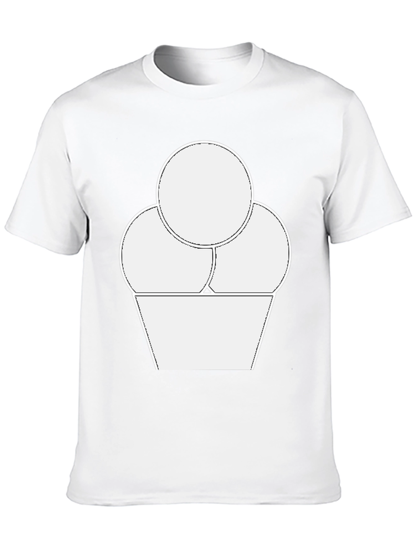 Ice Cream Graphic Tee - Black Casual T-Shirt