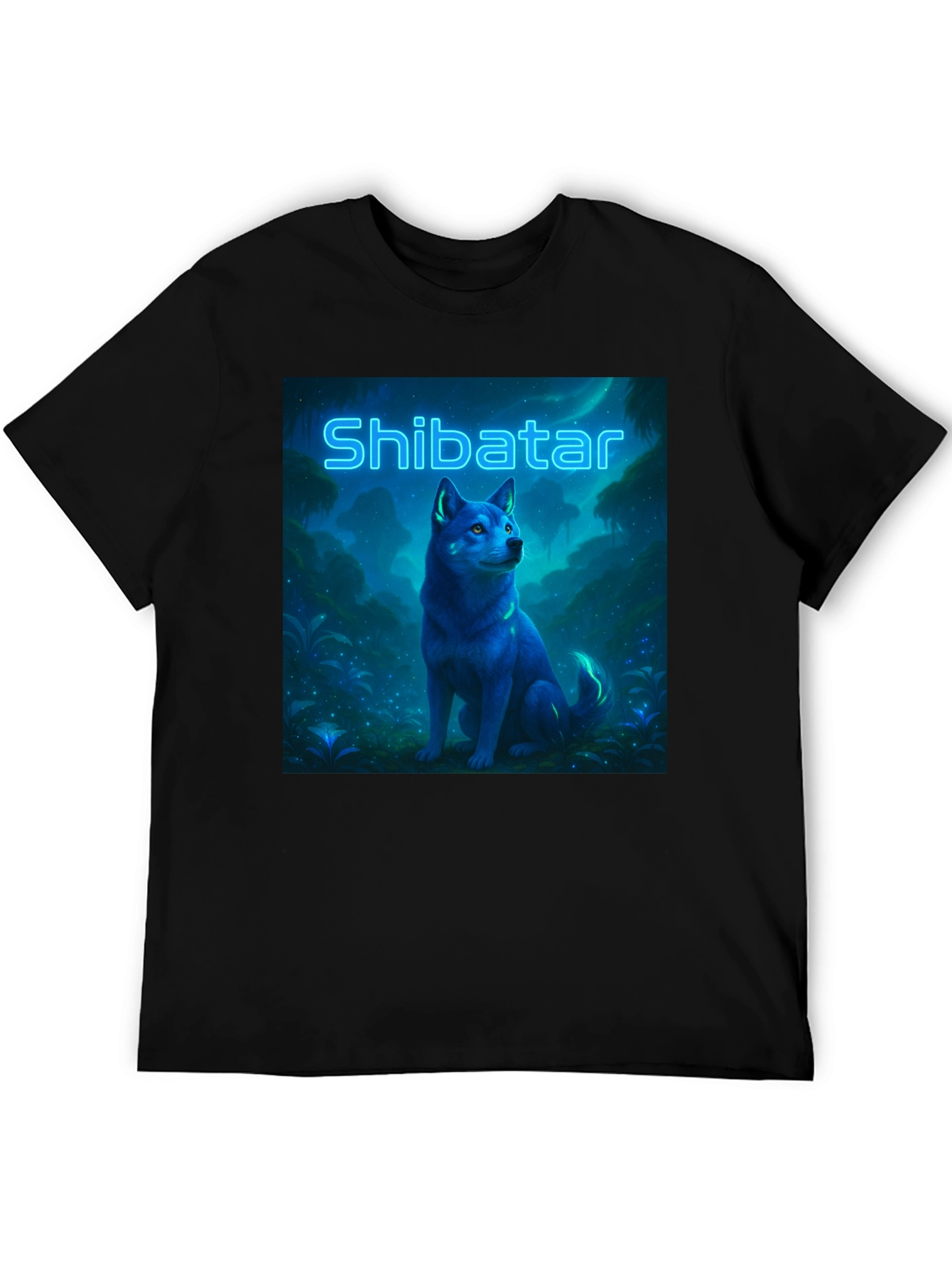 Shibatar T-Shirt - Neon Shiba Inu Design