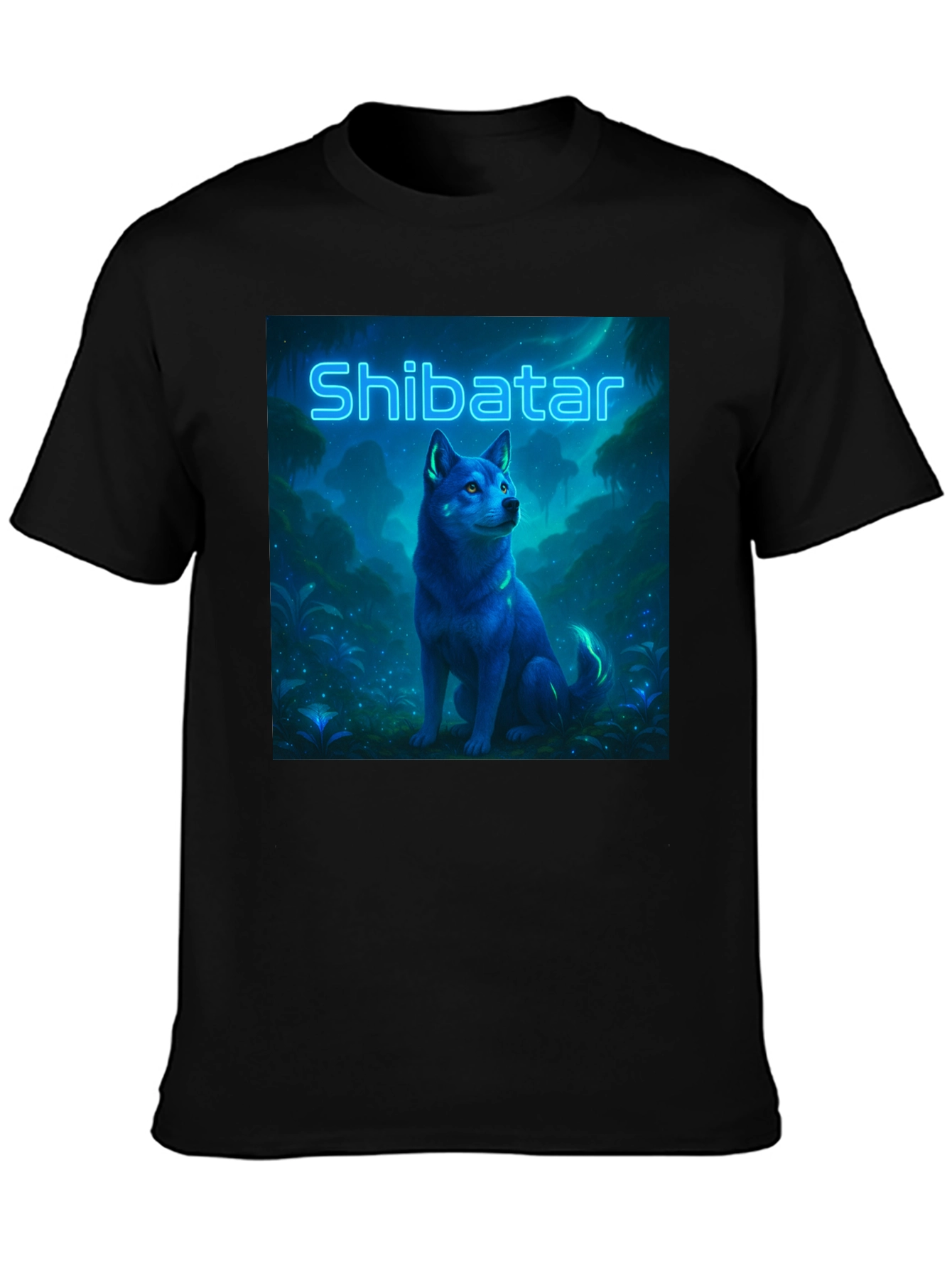 Shibatar T-Shirt - Neon Shiba Inu Design
