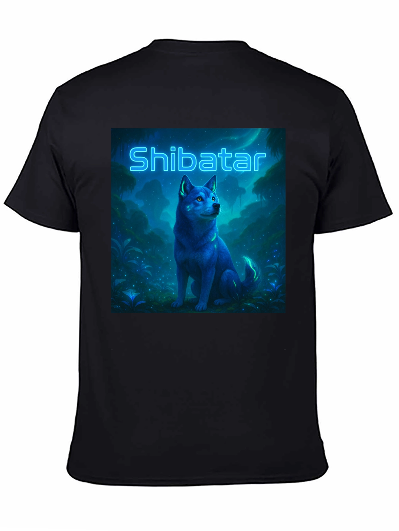Shibatar T-Shirt - Neon Shiba Inu Design