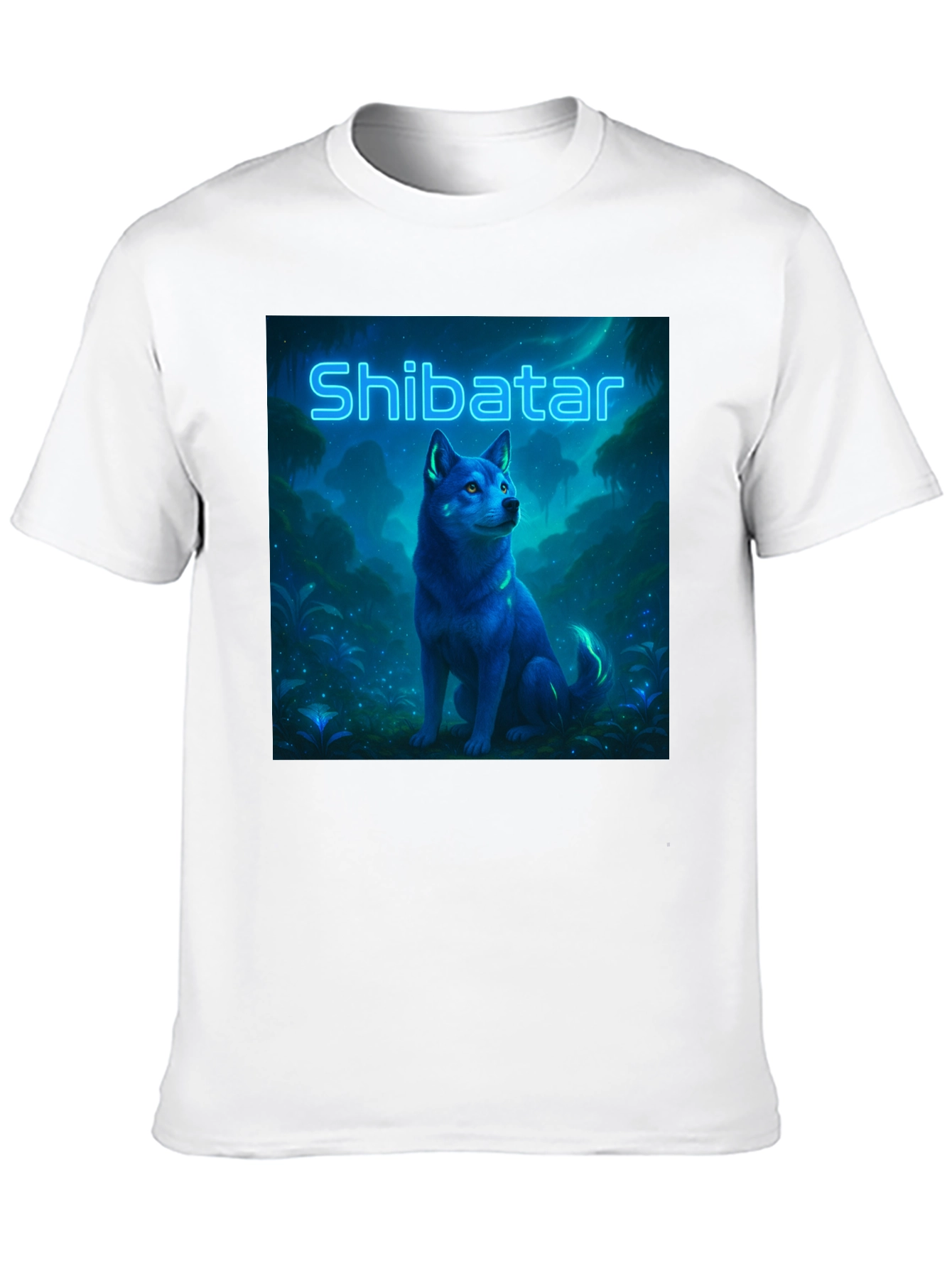Shibatar T-Shirt - Neon Shiba Inu Design