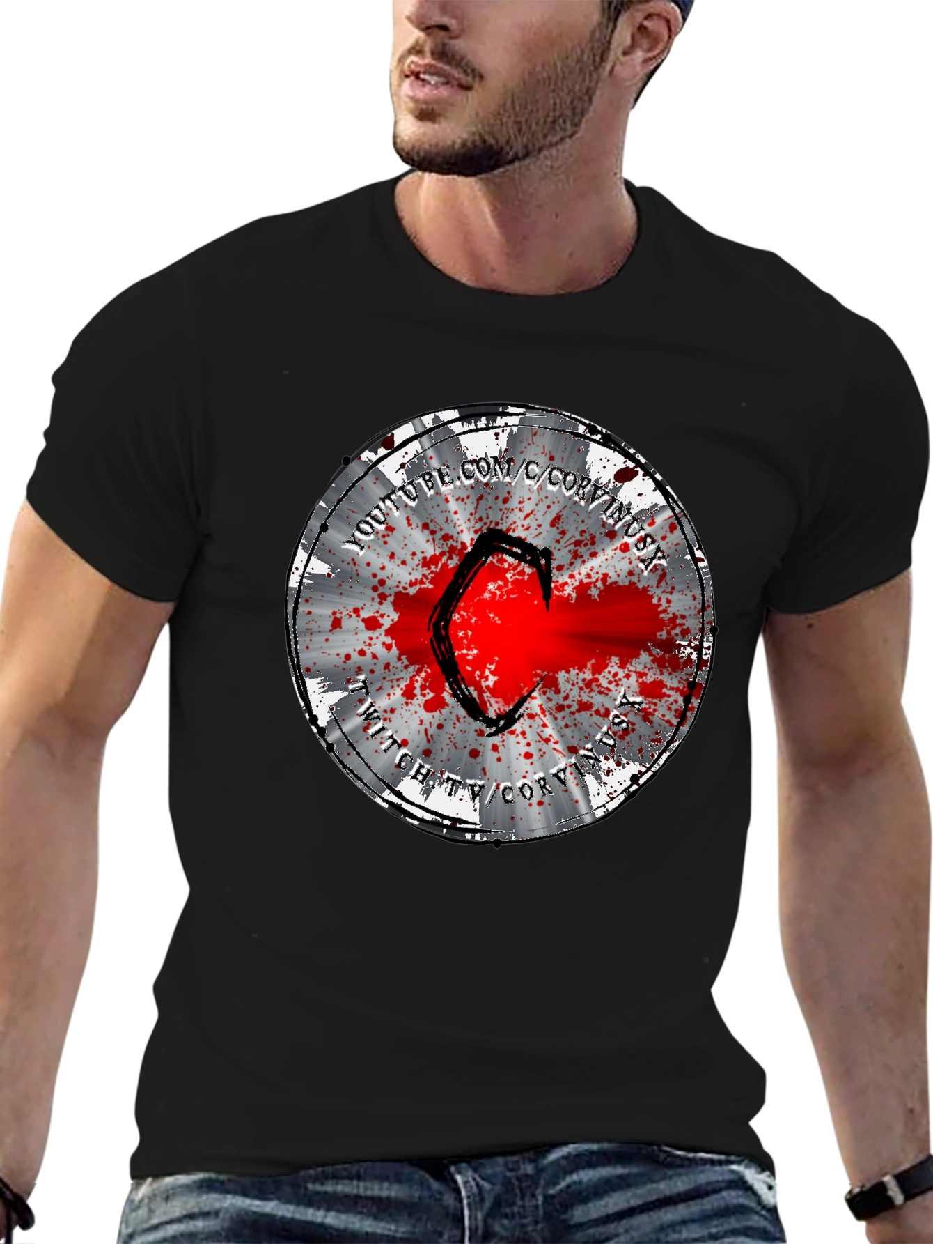 CoryxKenshin T-Shirt - Samurai Splatter Design