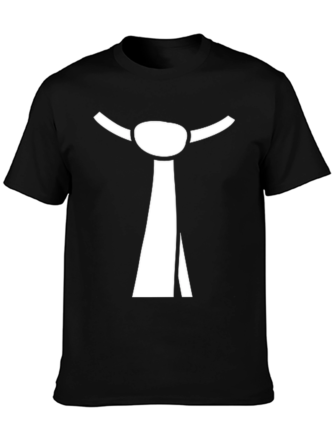 Tie Graphic Black T-Shirt Funny Costume Tee