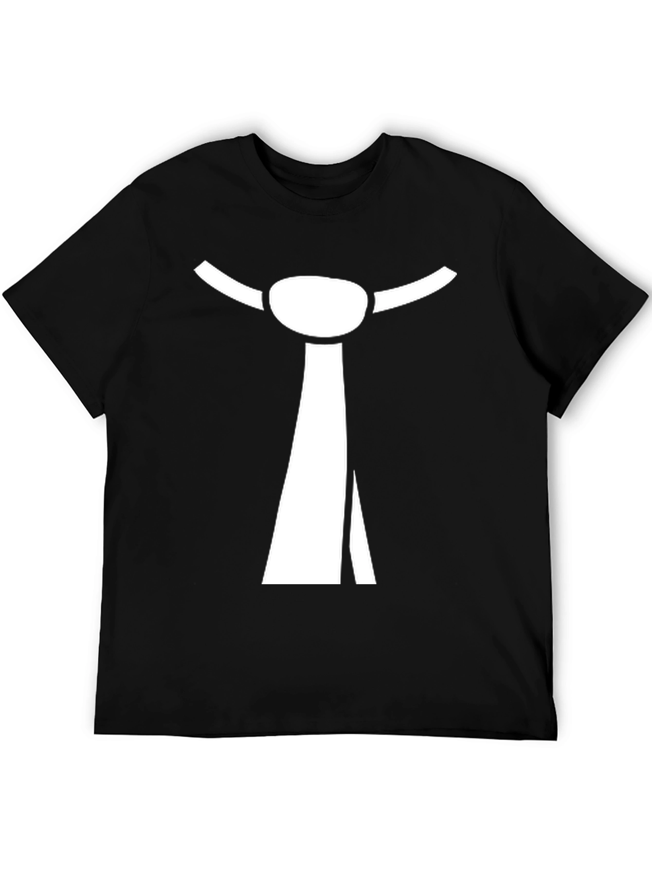 Tie Graphic Black T-Shirt Funny Costume Tee