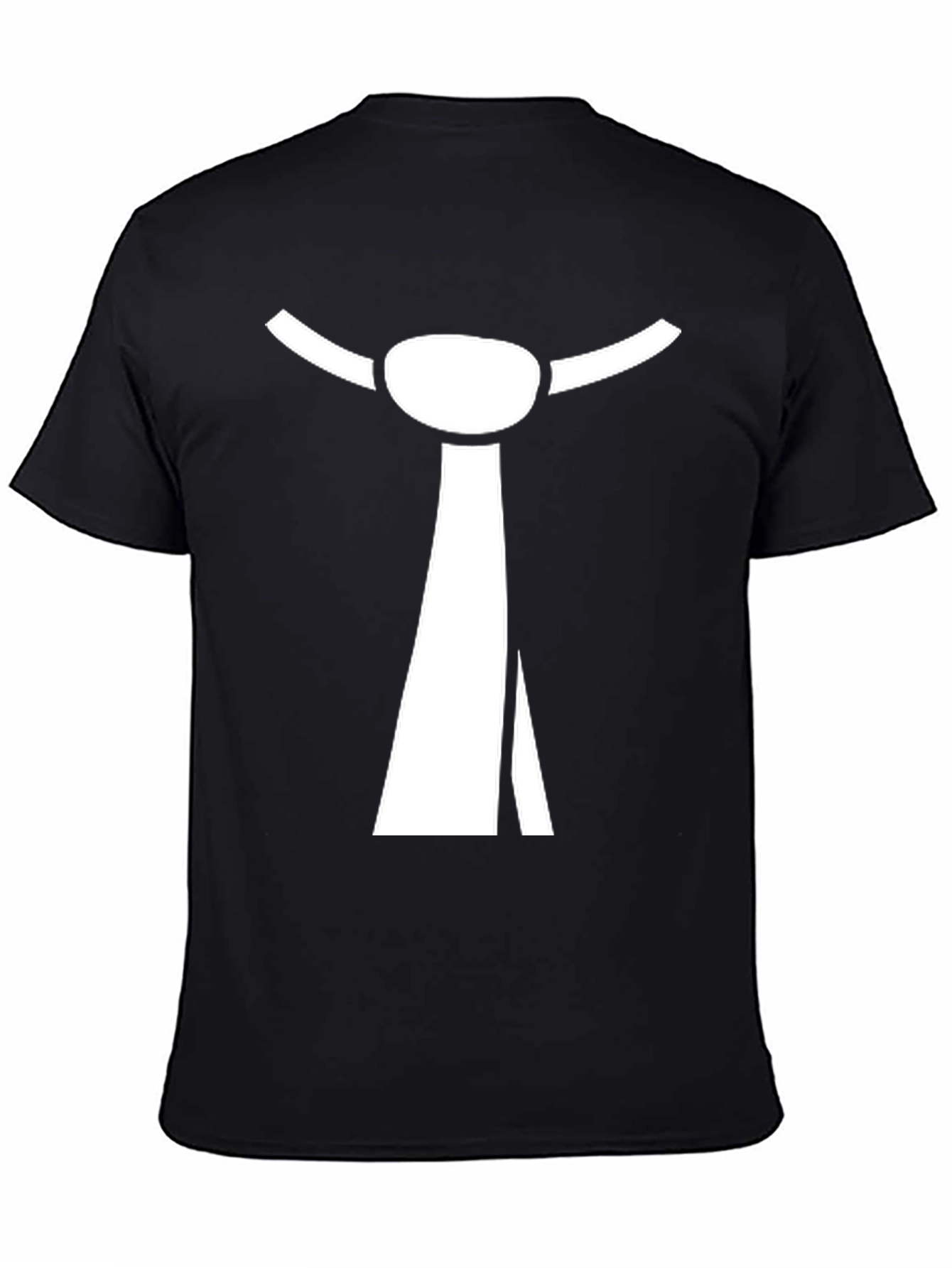 Tie Graphic Black T-Shirt Funny Costume Tee
