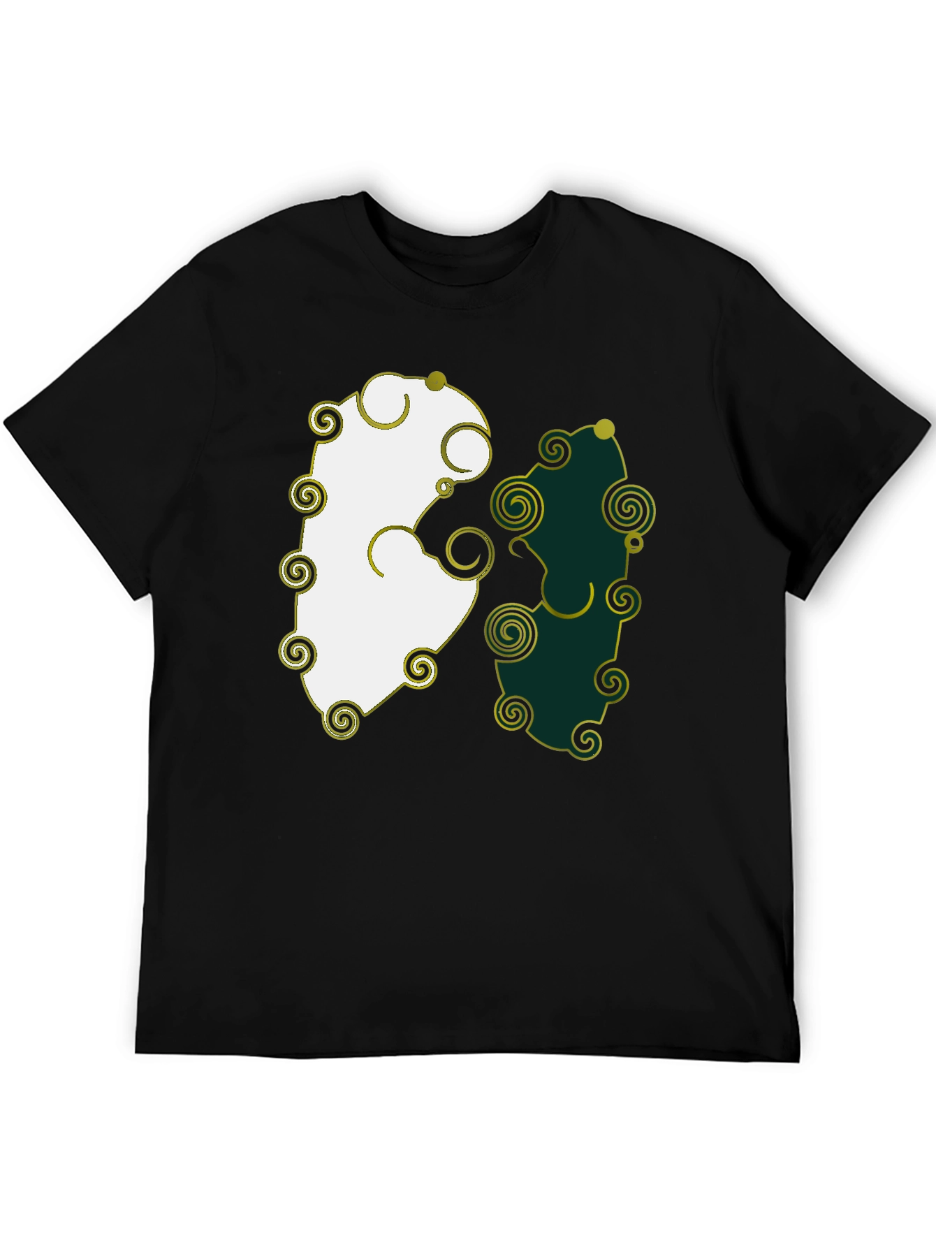 Yin Yang T-Shirt with Swirls