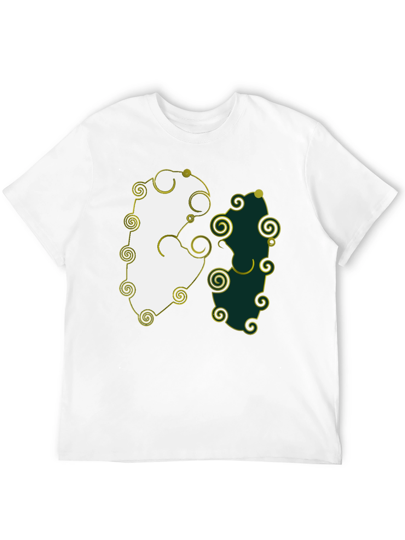 Yin Yang T-Shirt with Swirls