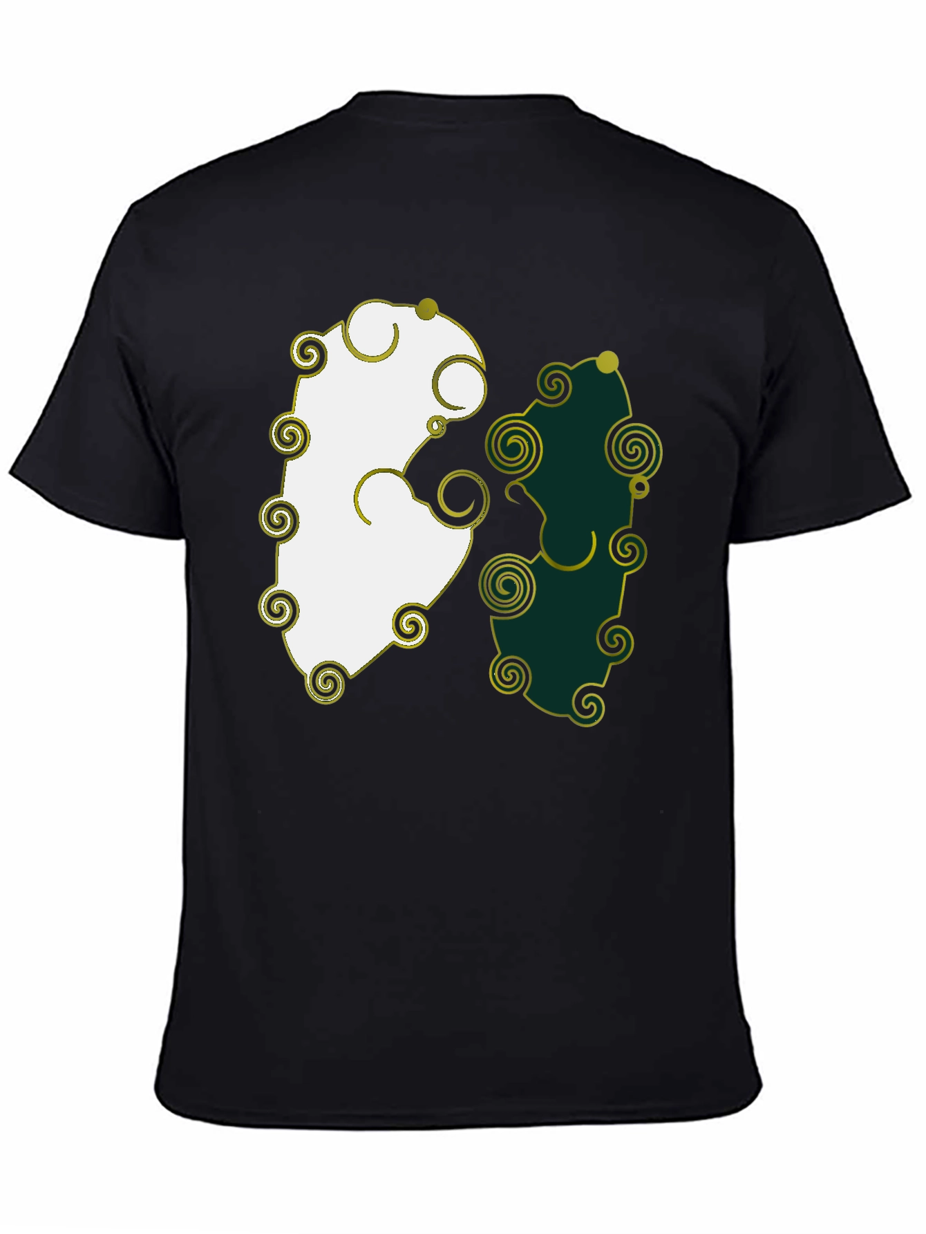 Yin Yang T-Shirt with Swirls